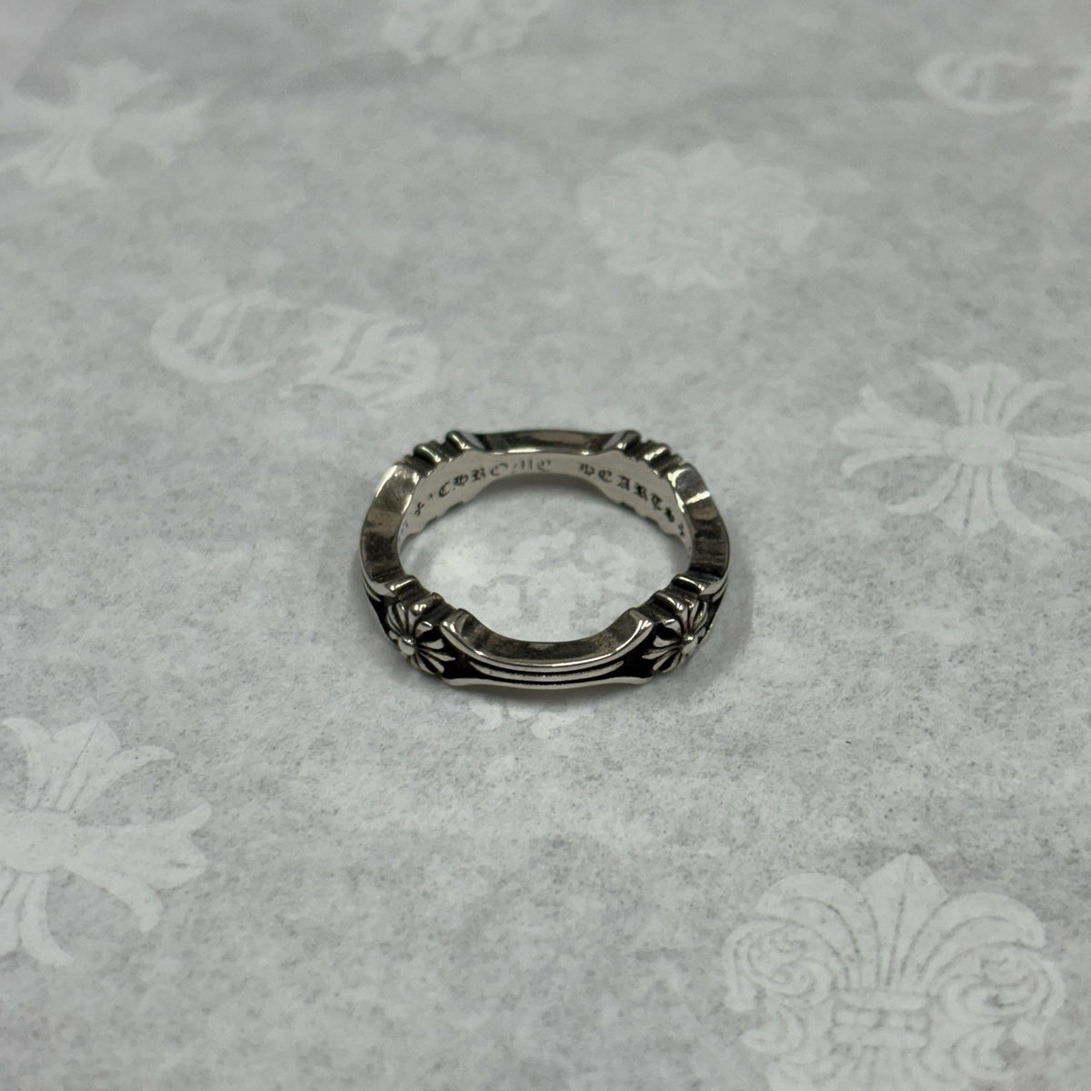 Silver Bone And Cross Ring — photo 2