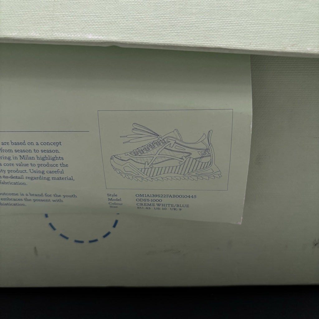 Size 43 (10 US) Off-White Odsy-1000 ' White Multi ' | GREAT CONDITION!