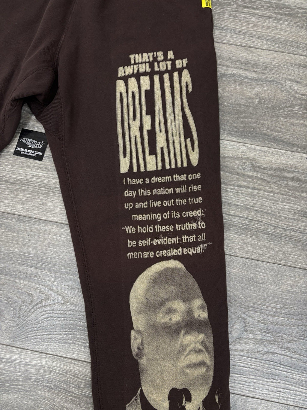 Size L - That's A Awful Lot Of Cough Syrup Sweats x MLK ‘ Brown ‘ | NEW!