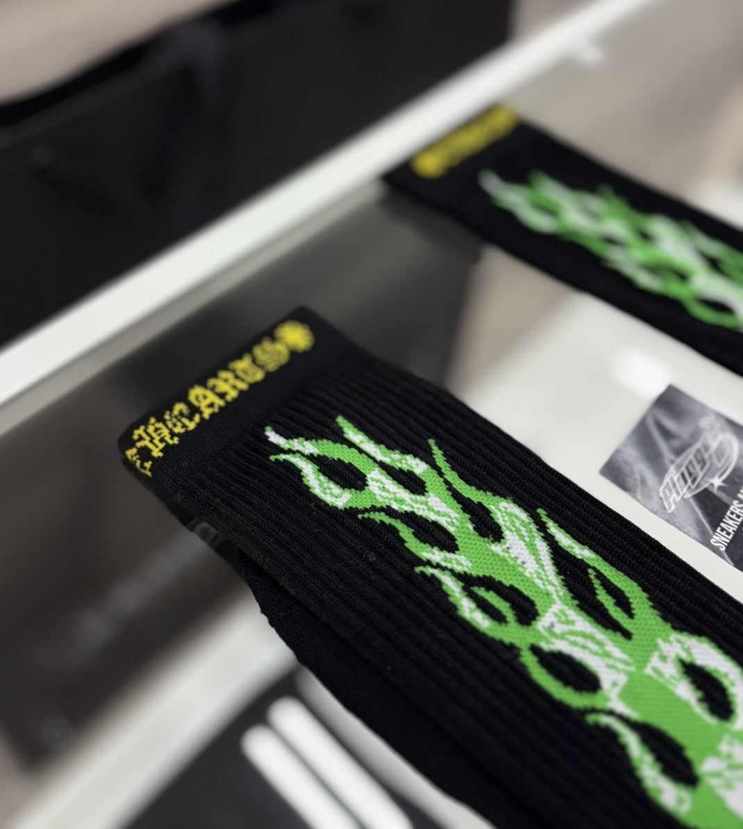 Size Small (4-6 US) - Chrome Hearts X Matty Boy Flame Socks ' Black ' | NEW!