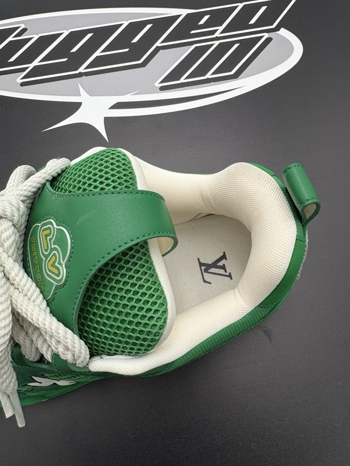 Size 8 LV (9-9.5 US) - Louis Vuitton Skate ' Green White ' | SUPER CLEAN!