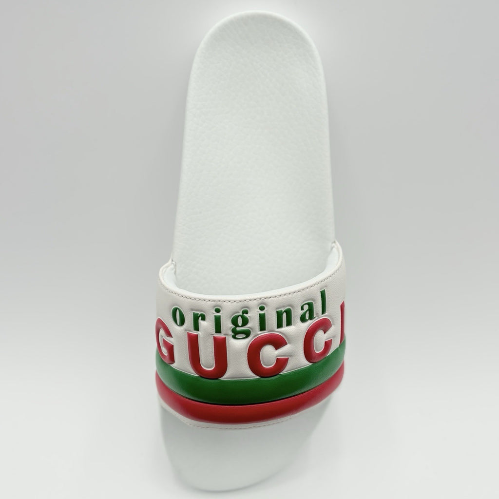 Size 8 G (8.5 US) Gucci Slide " Original Gucci - White " | NEW!