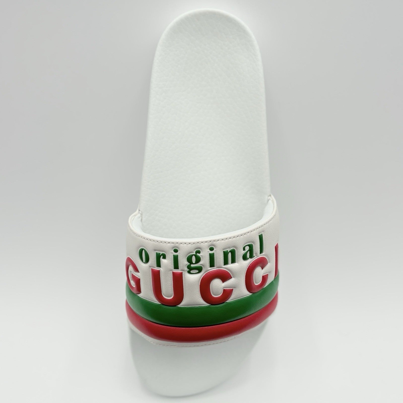 Size 8 G (8.5 US) Gucci Slide " Original Gucci - White " | NEW!