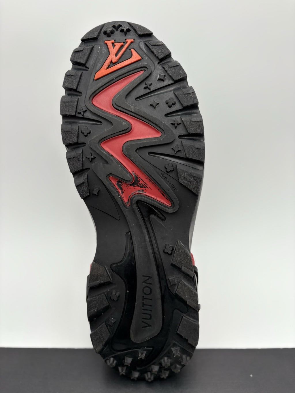 Size 12 LV (13-13:5 US) Louis Vuitton Tactic Runner ' Black Orange Red ' | CLEAN