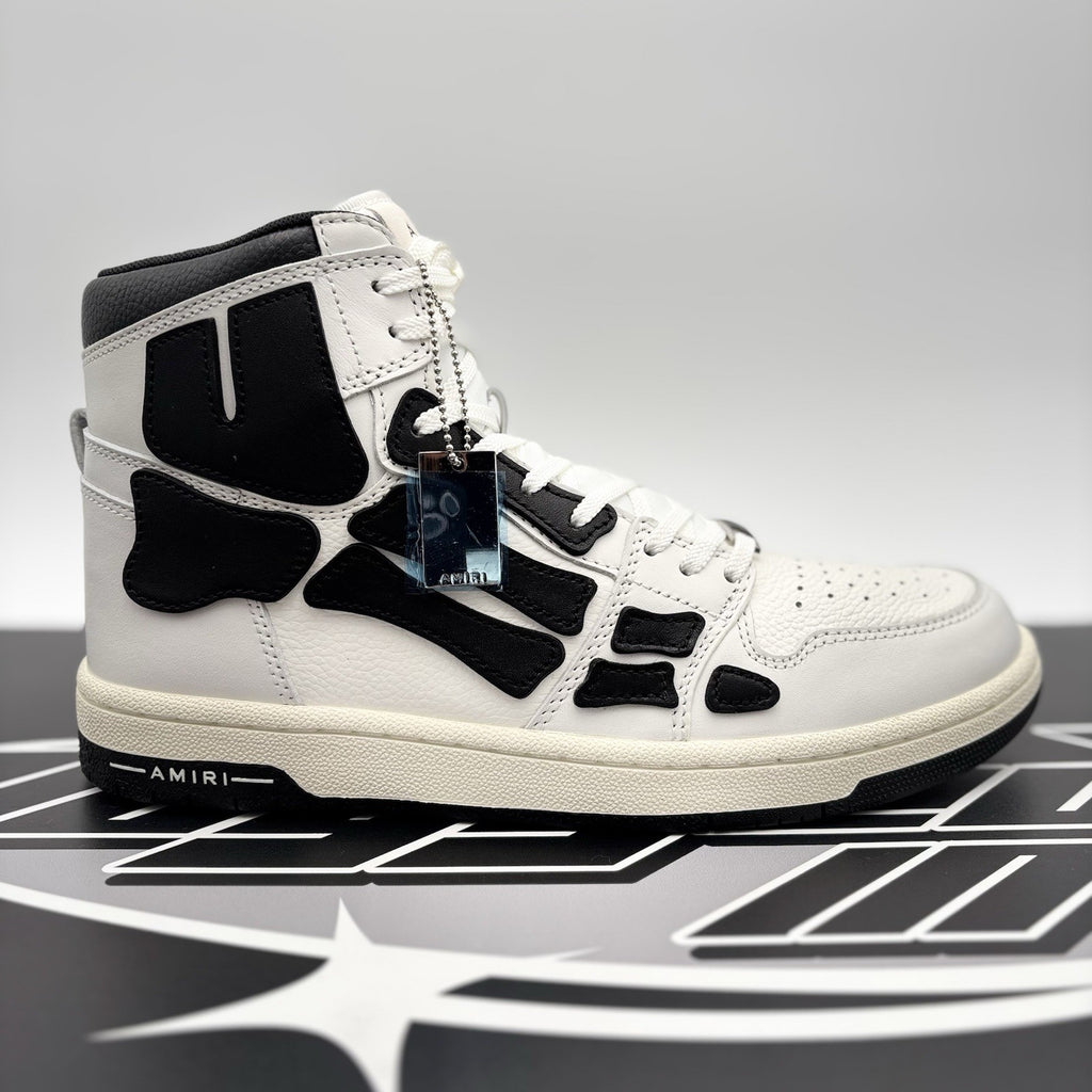 Size 42 (US 9) - Amiri Skel High Top Sneakers ' Black, White ' | NEW!