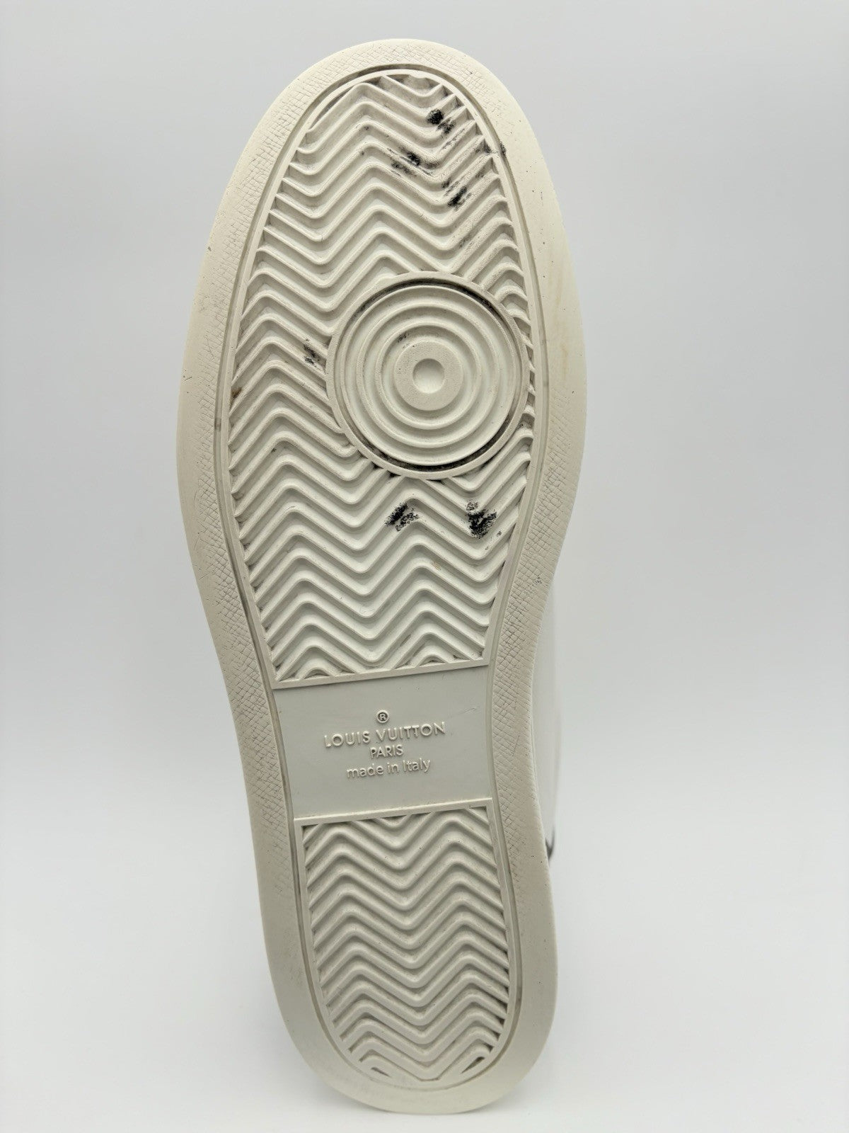 Size 9 LV (10-10.5 US) - Louis Vuitton Rivoli Leather  ' White Brown ' | GOOD!