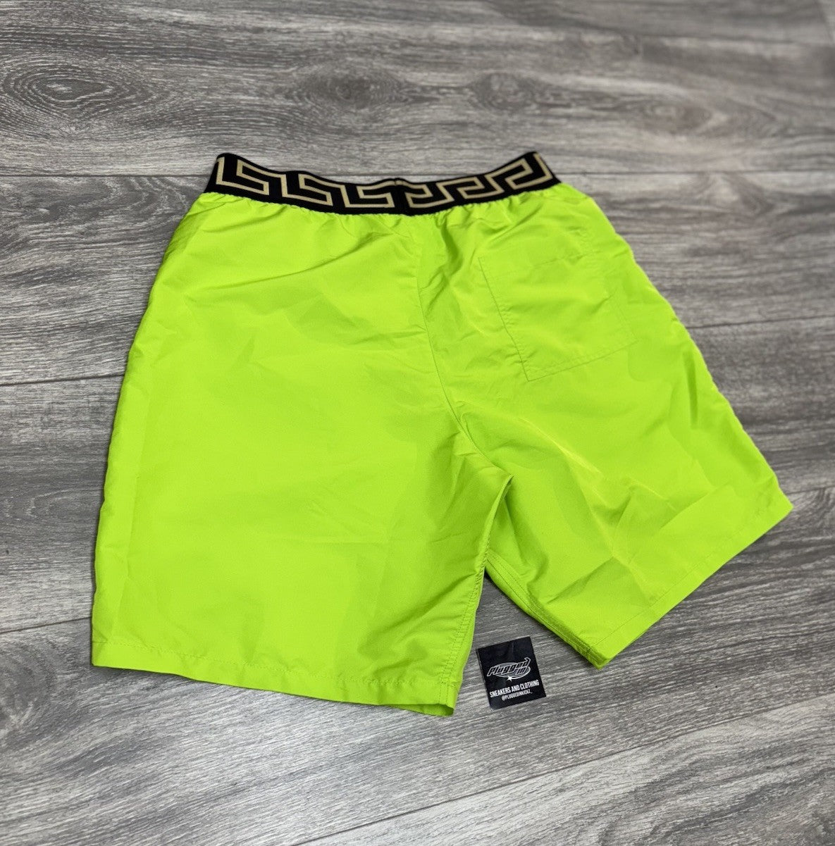 Size 4 - Versace Greca Border Boardshorts ' Green ' | NEW!
