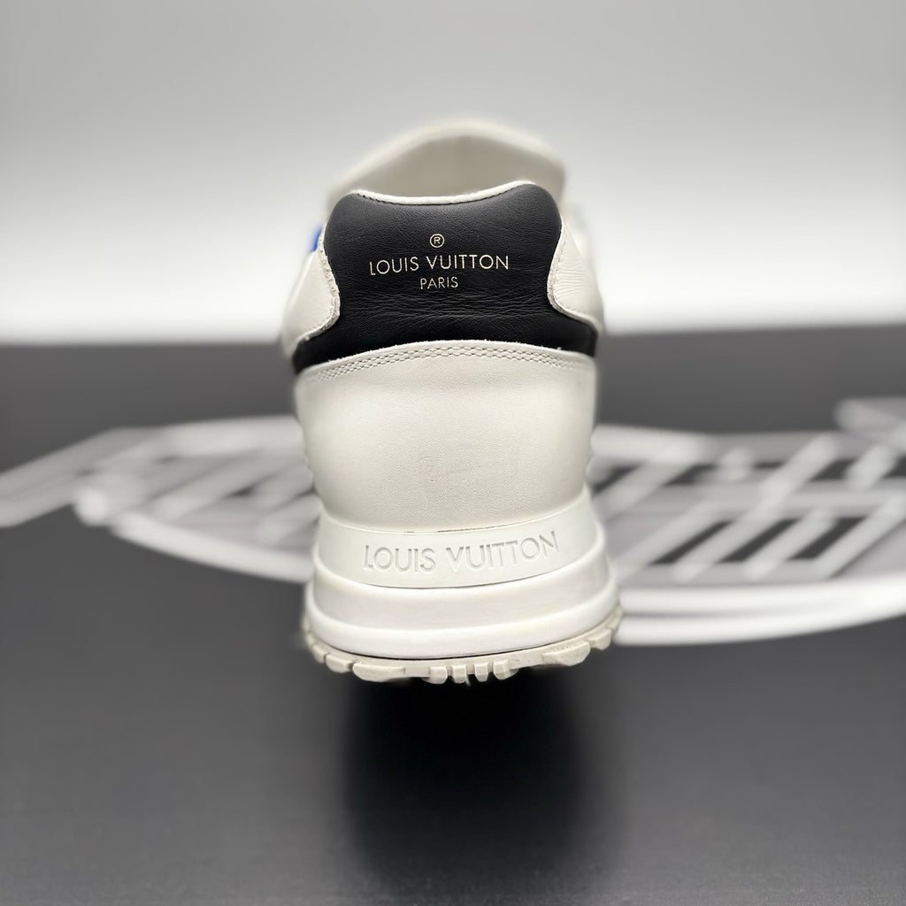 Size 9.5 LV (10-10.5 US) Louis Vuitton Run Away Sneaker ' White, Blue ' | GREAT!