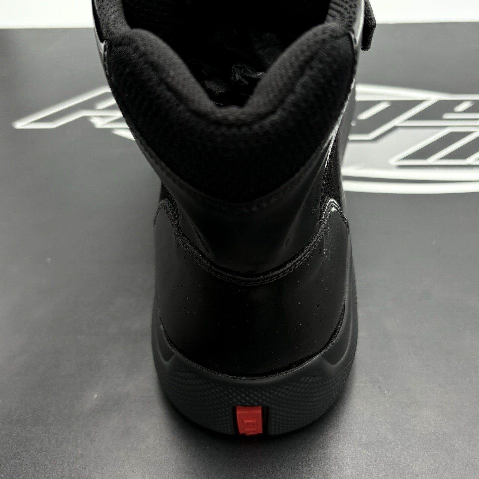 Size 10.5 UK (11.5 US) - Prada Cup High Top ' Black ' | BRAND NEW!