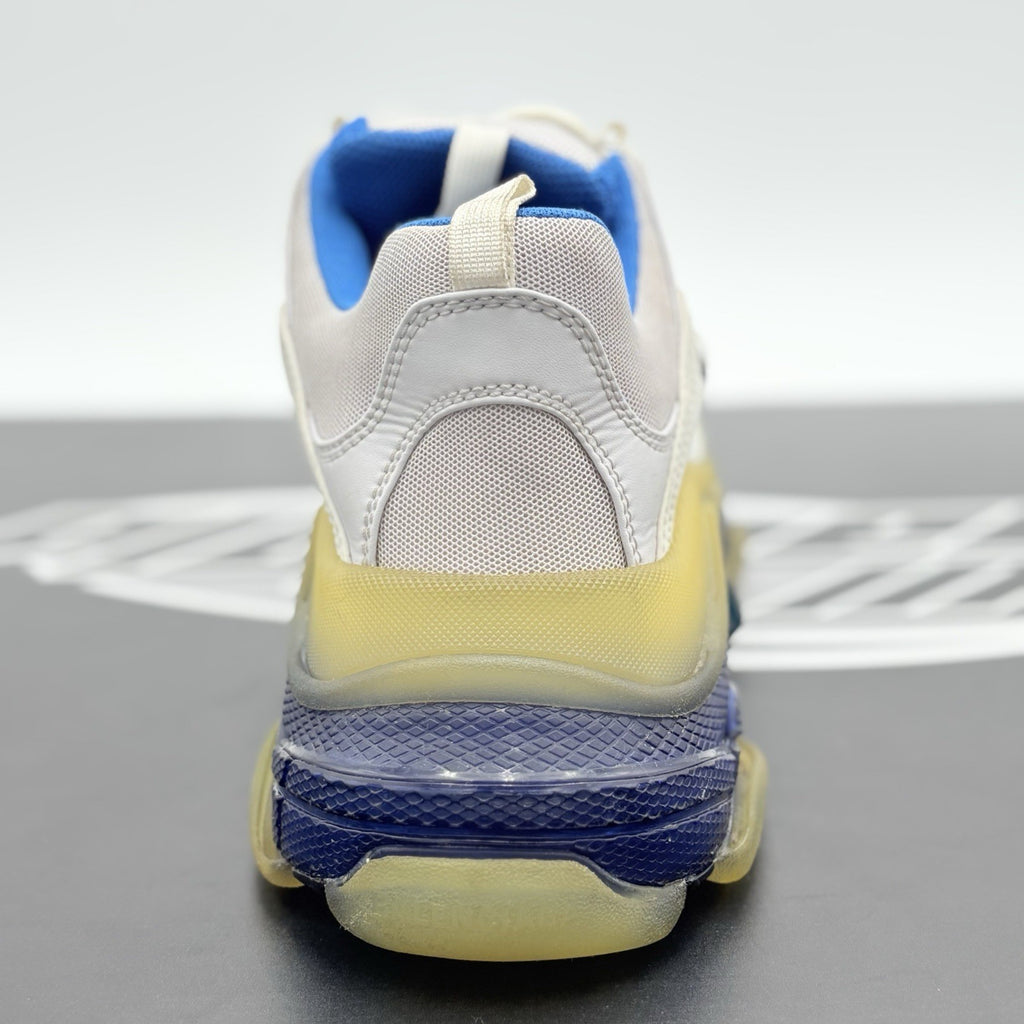 Size 43 (10 US) Balenciaga Triple S Clear Sole ' White Blue ' | GREAT CONDITION!