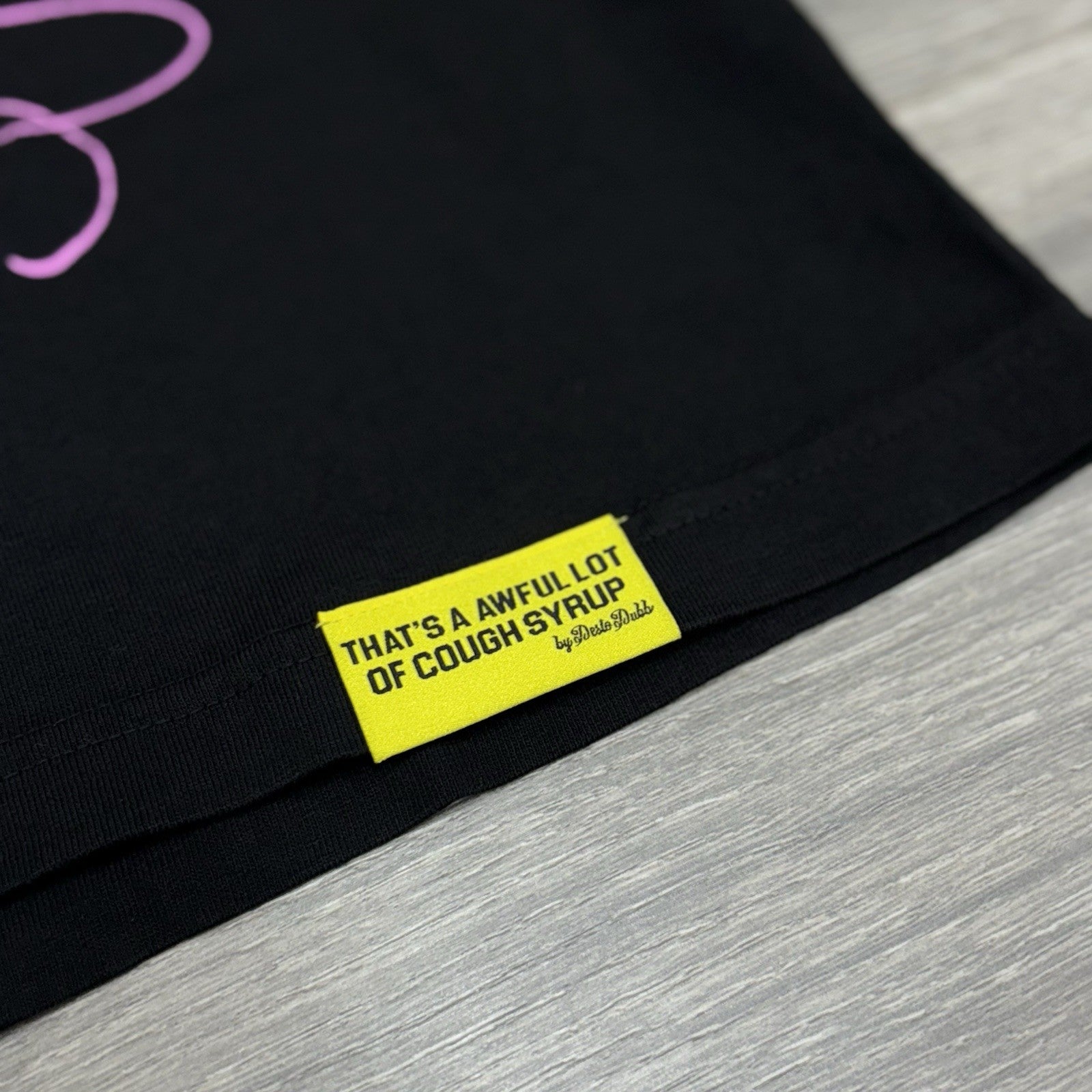 Size M - Thats A Awful Lot Of Cough Syrup X Persona T-Shirt ' Black Pink ' | NEW