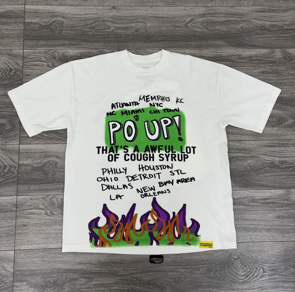 Size L - Awful Lot Of Cough Syrup Po’ Up! Shirt ‘ Cream ‘ | BRAND NEW!