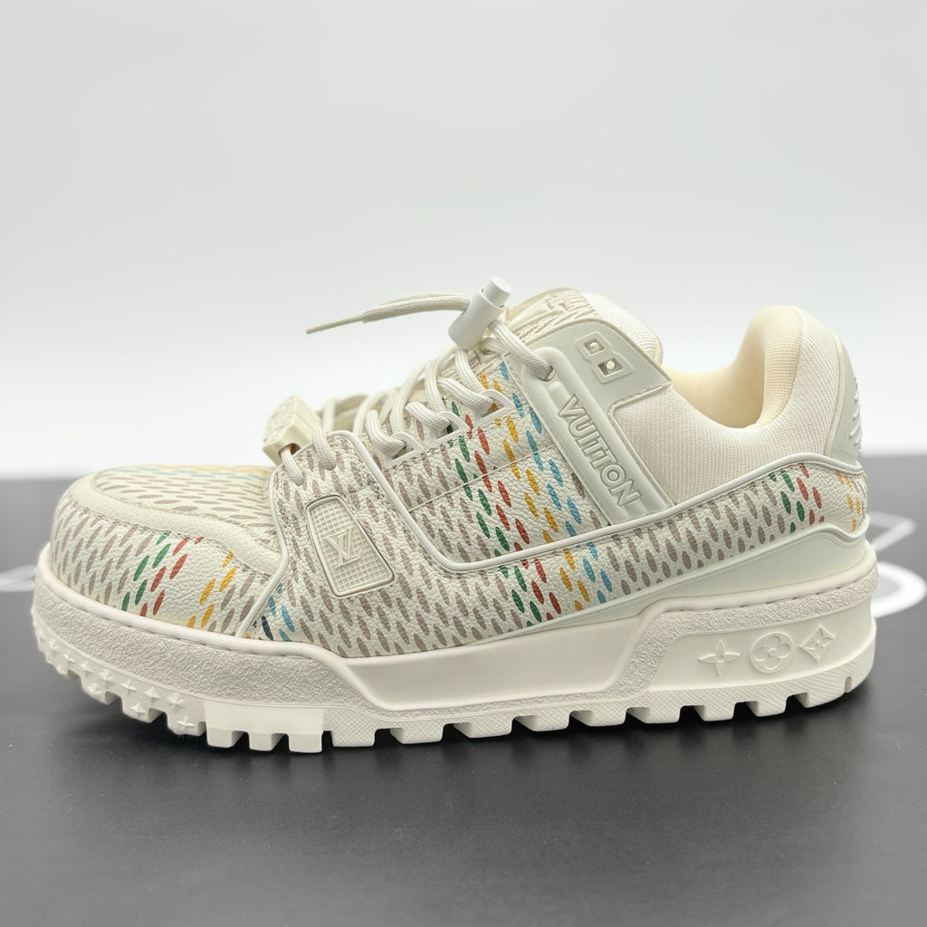 Size 8 LV (9-9.5 US) Louis Vuitton Maxi Trainer ' Beige Multicolor ' | WORN ONCE