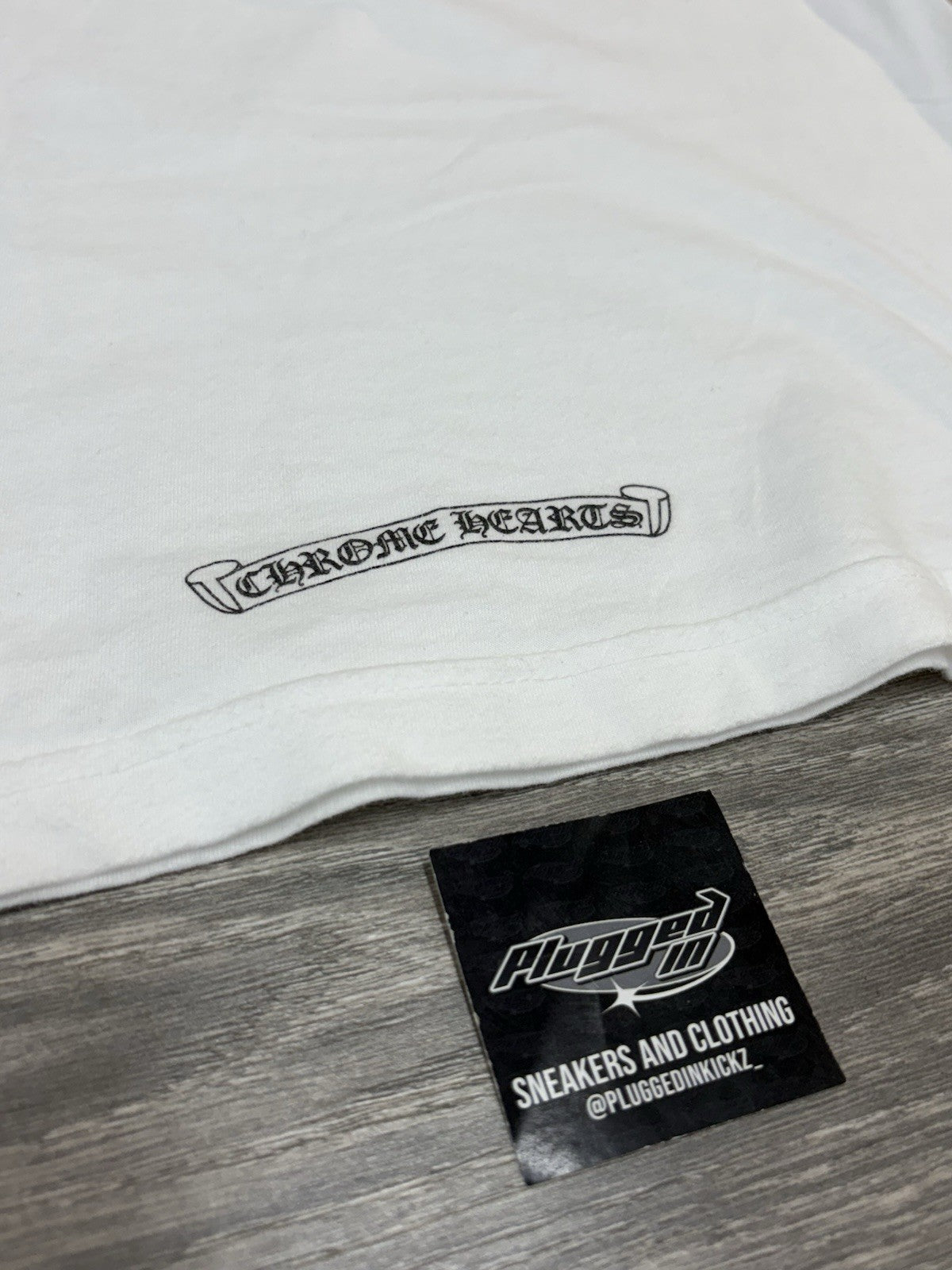 Size Small - Chrome Hearts Plus Cross Short Sleeve T-Shirt ' White ' | GOOD COND