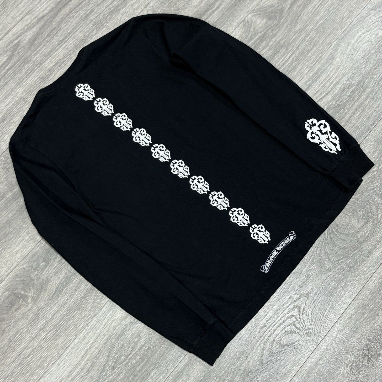 Size S - Chrome Hearts Dagger & Vine Spine Long Sleeve ' Black ' | SUPER CLEAN!