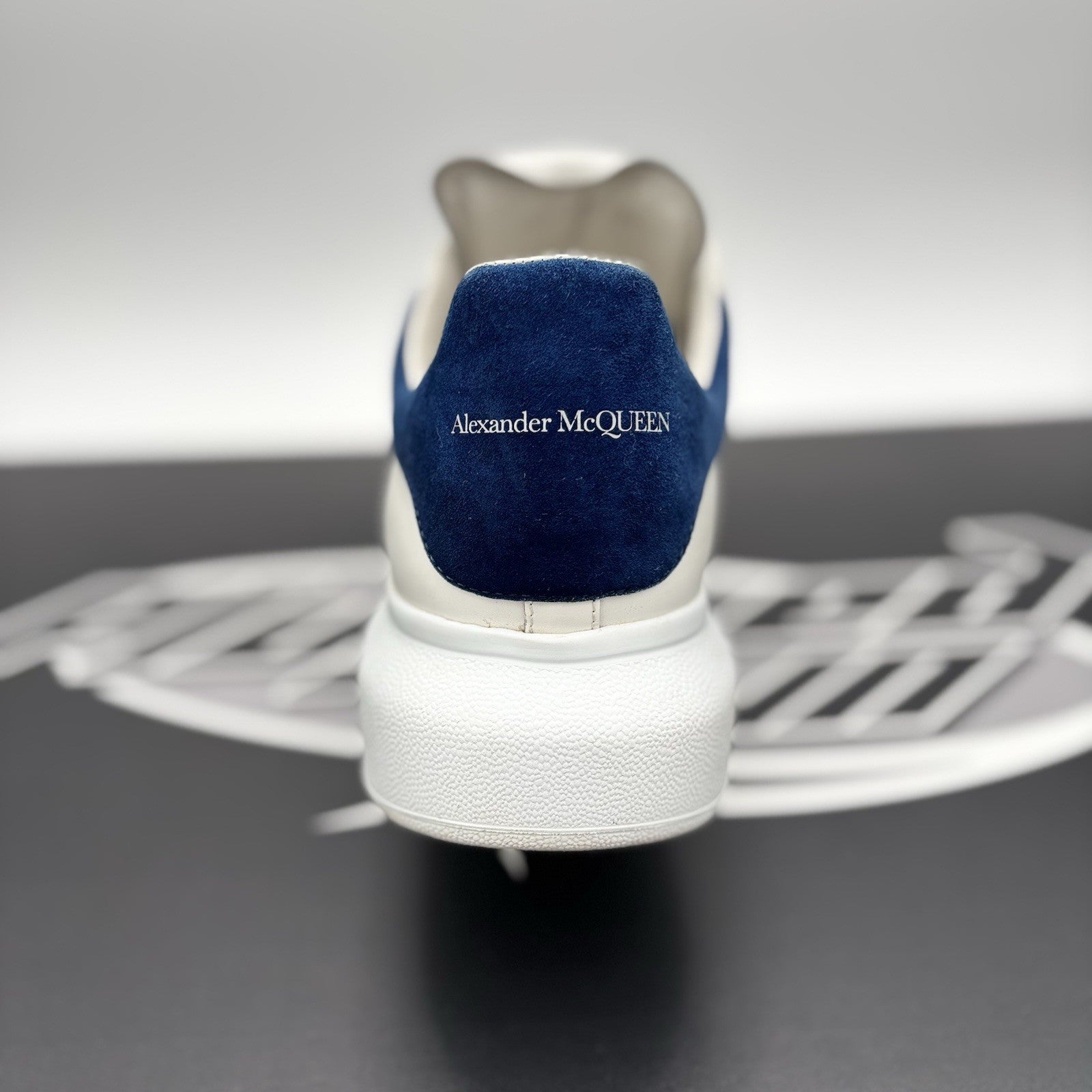 Size 45 (12 US) - Alexander McQueen Oversized ' White, Blue ' | GREAT CONDITION!
