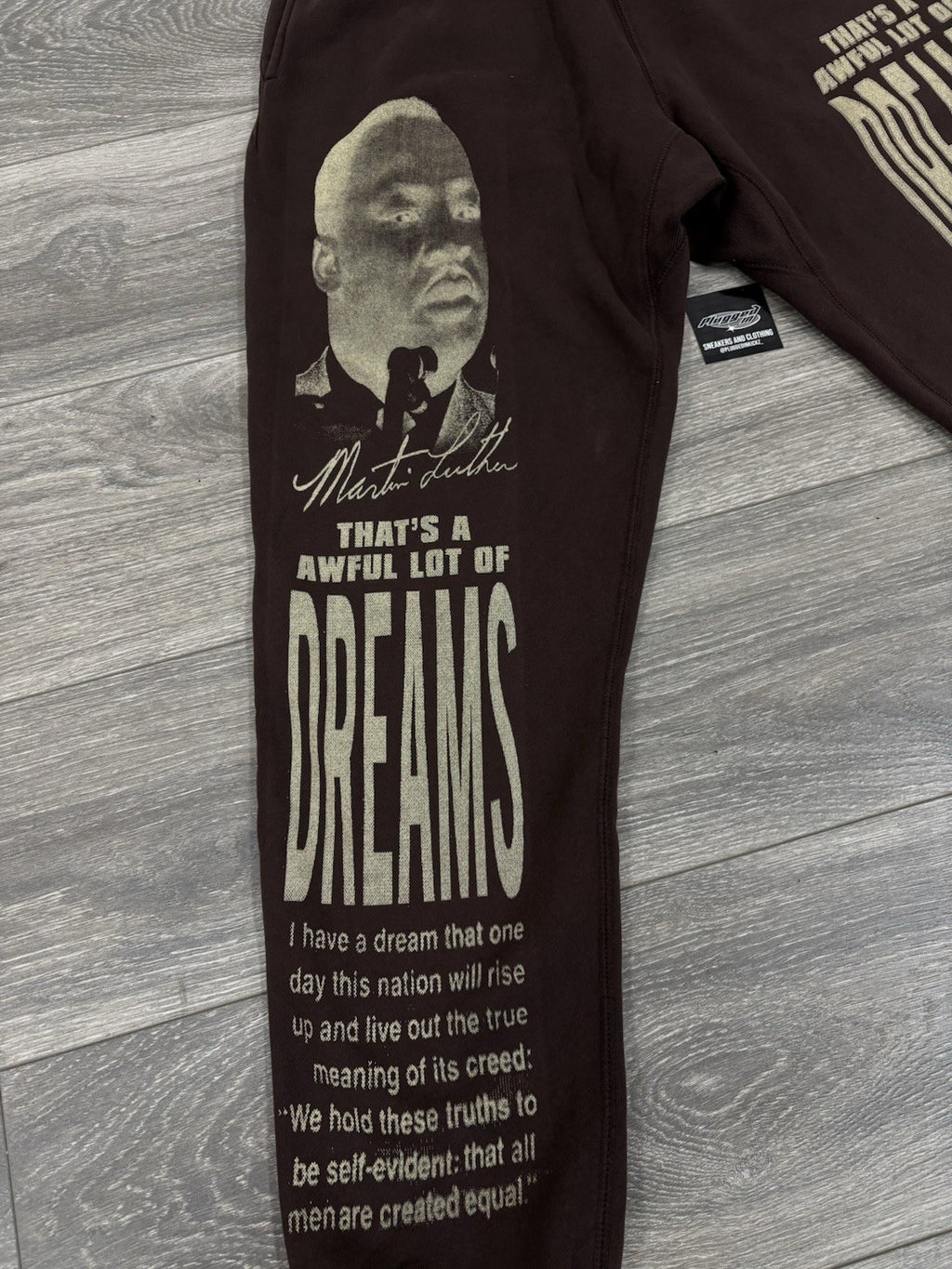 Size M - That's A Awful Lot Of Cough Syrup Sweats x MLK ‘ Brown ‘ | NEW!