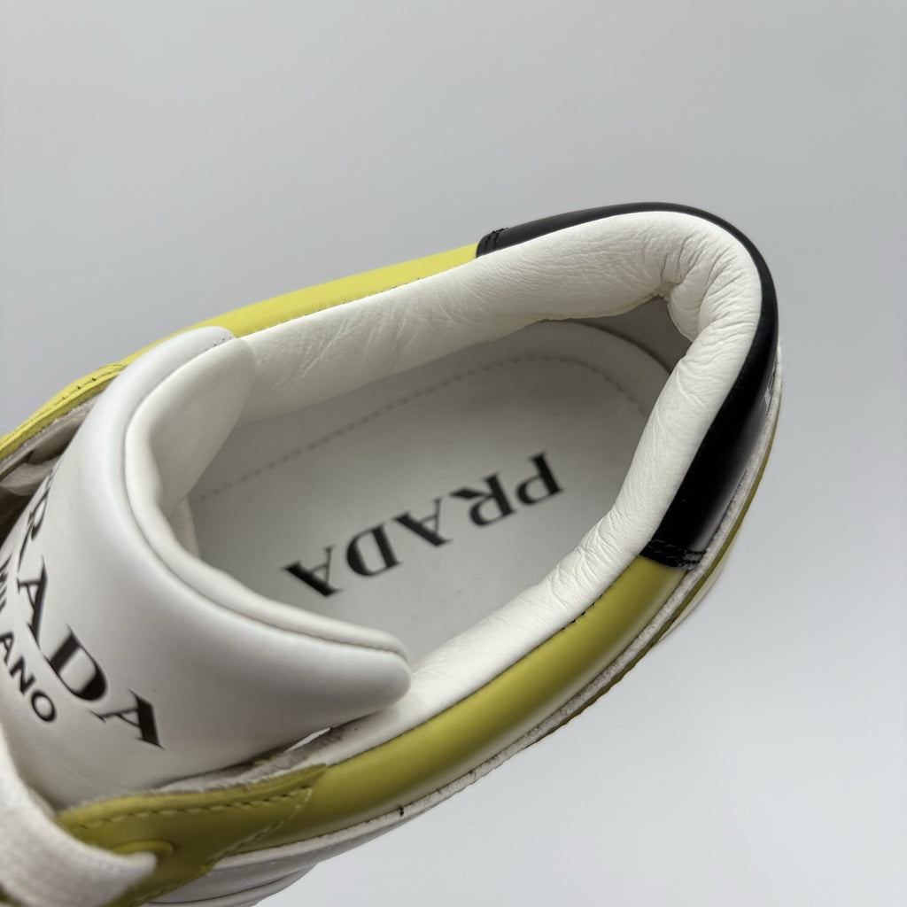 Size 8 UK (9 US) - Prada Downtown Low Leather ' Bianco Cedro ' | WORN ONCE!
