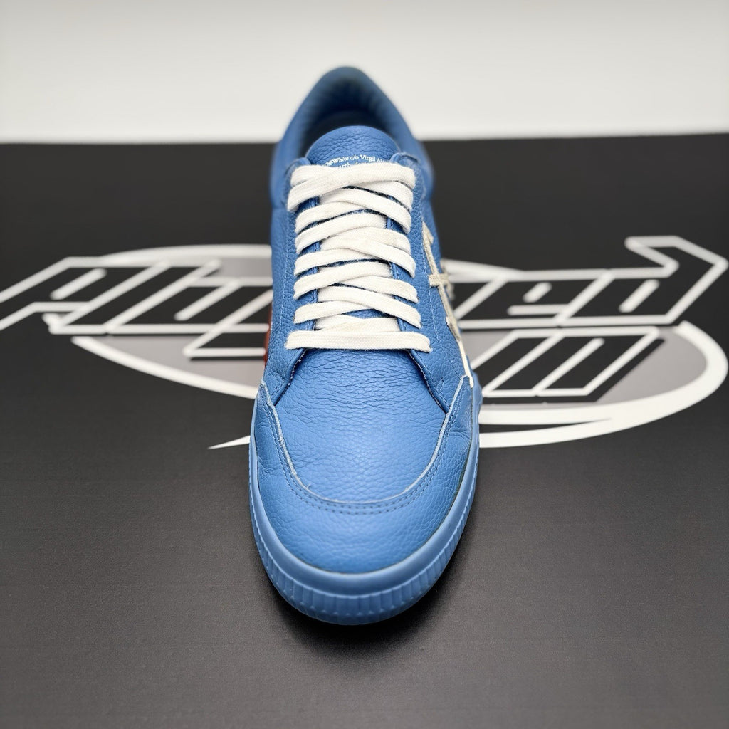 Size 43 (10 US) - Off-White Vulc Leather ' Blue, White ' | GREAT CONDITION!