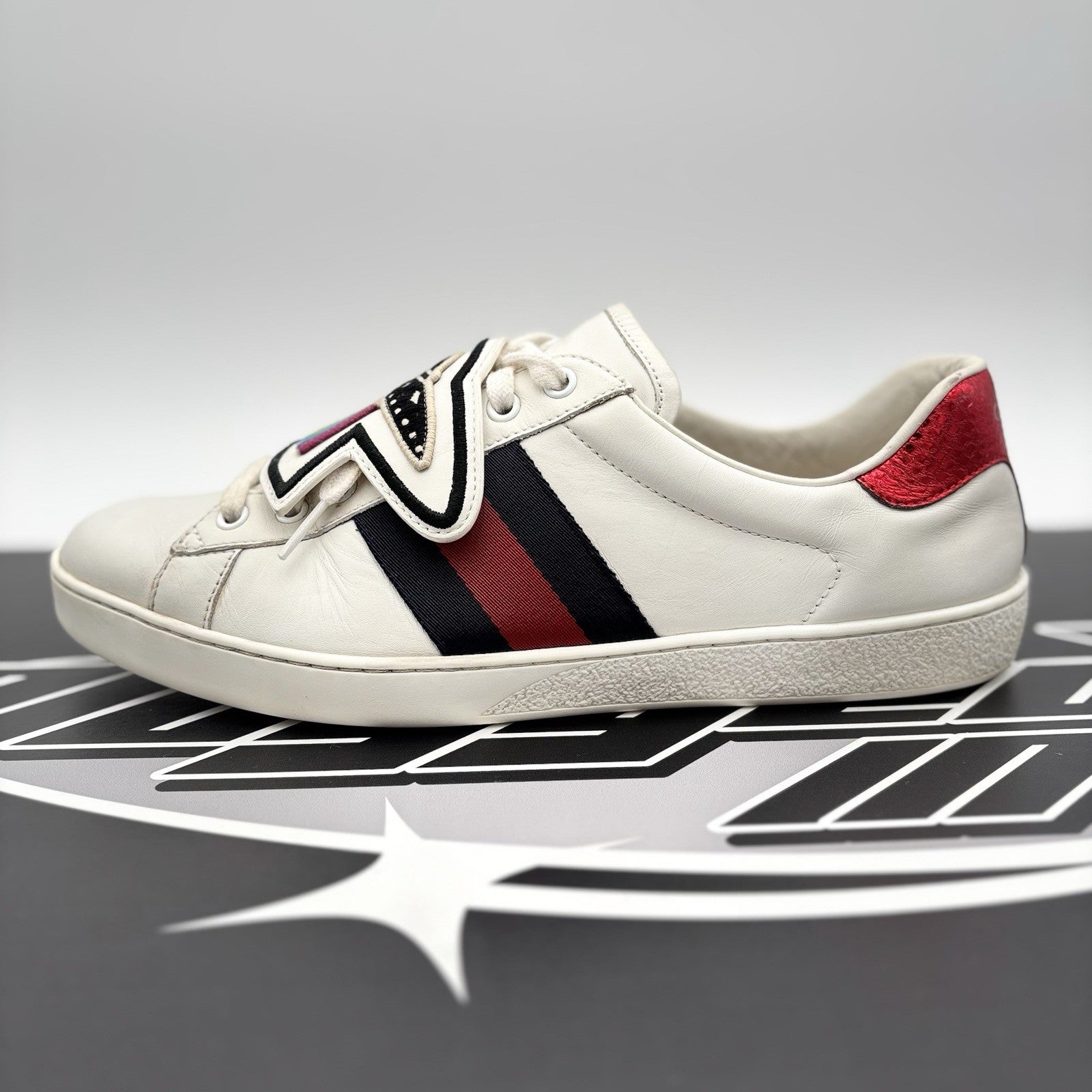 Size 9.5 G (10 US) - Gucci Ace Web Patches ' UFO, Dragon ' | GREAT CONDITION!