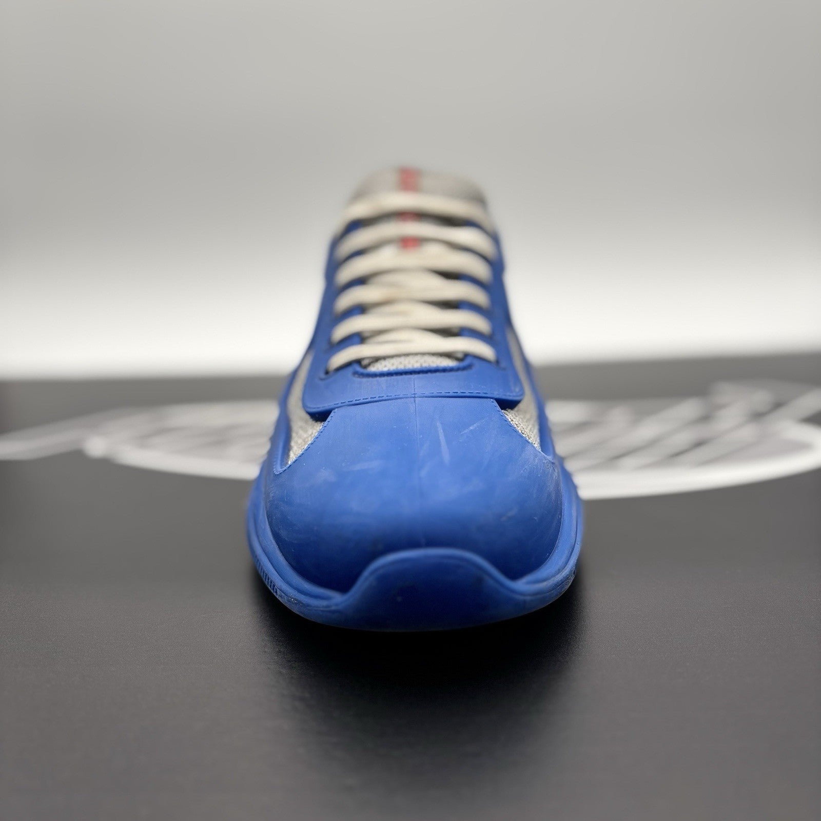 Size 45 (12 US) - Prada America's Cup Soft Rubber ' Blue ' | GOOD!