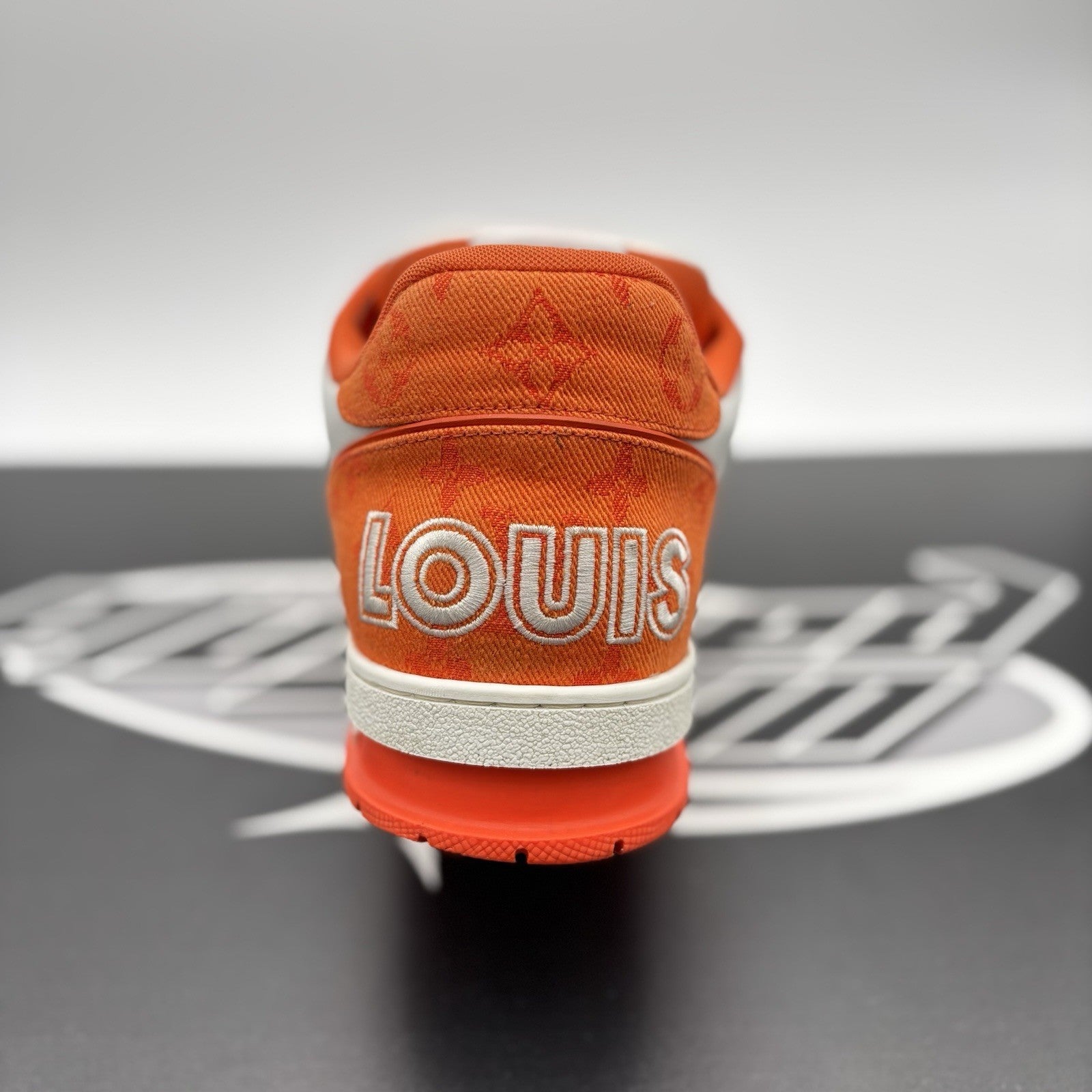 Size 9 LV (10-10.5 US) Louis Vuitton Trainer Strap ' Orange ' | GREAT CONDITION!