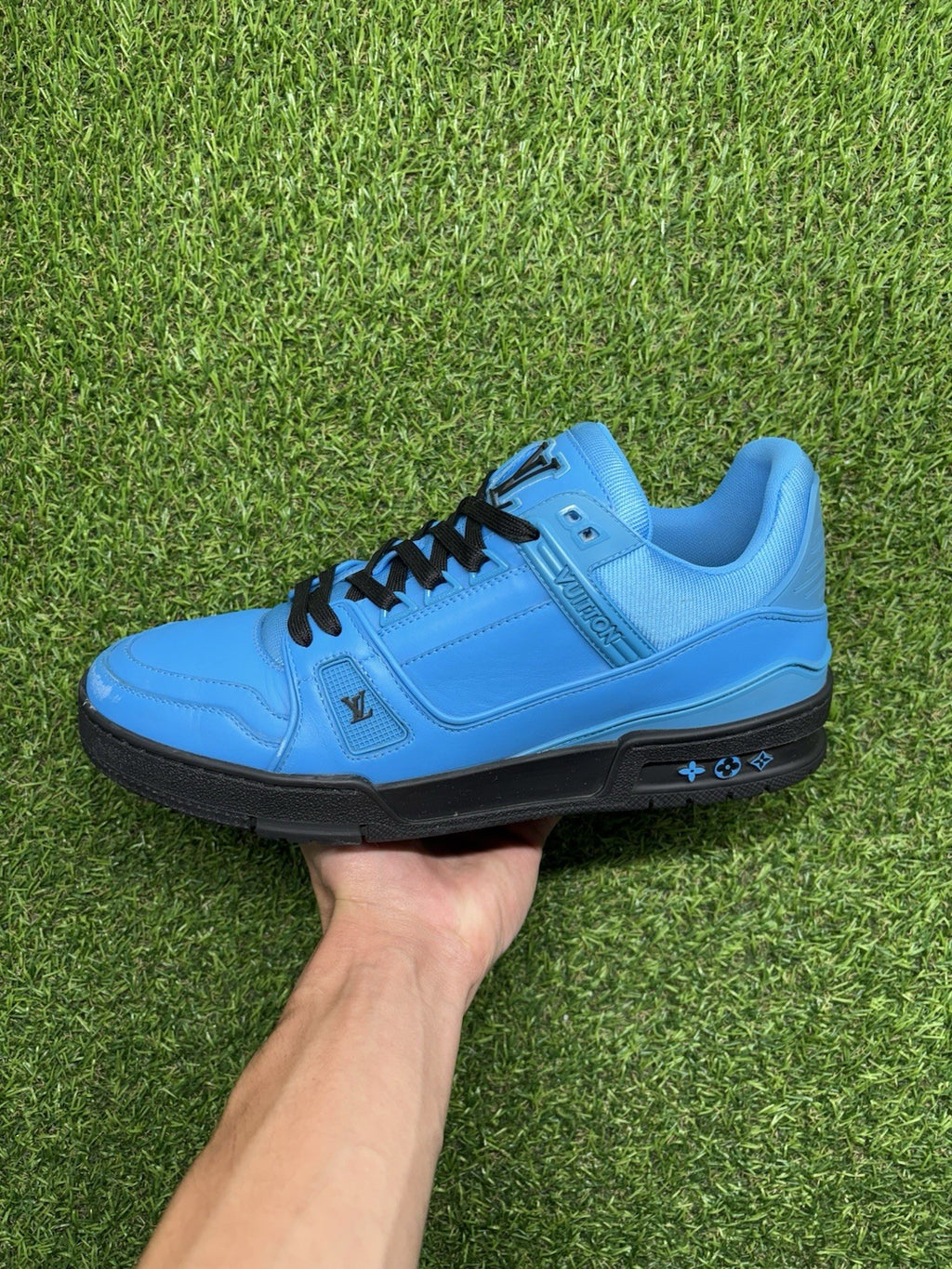 Size 7 LV (8-8.5 US) - Louis Vuitton Trainer ' Blue, Black ' | GREAT CONDITION!