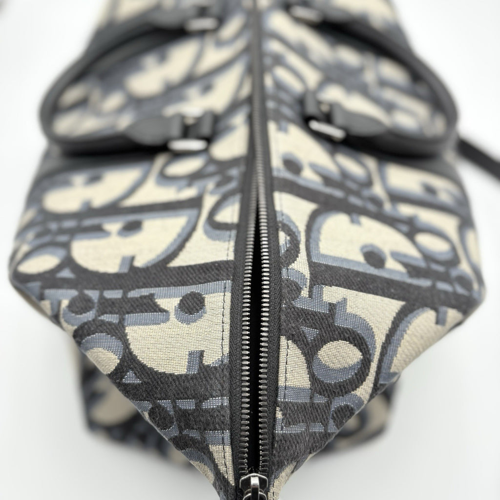 Dior Oblique Jacquard Maxi Weekender 40 Bag ' Beige ' | SUPER CLEAN!