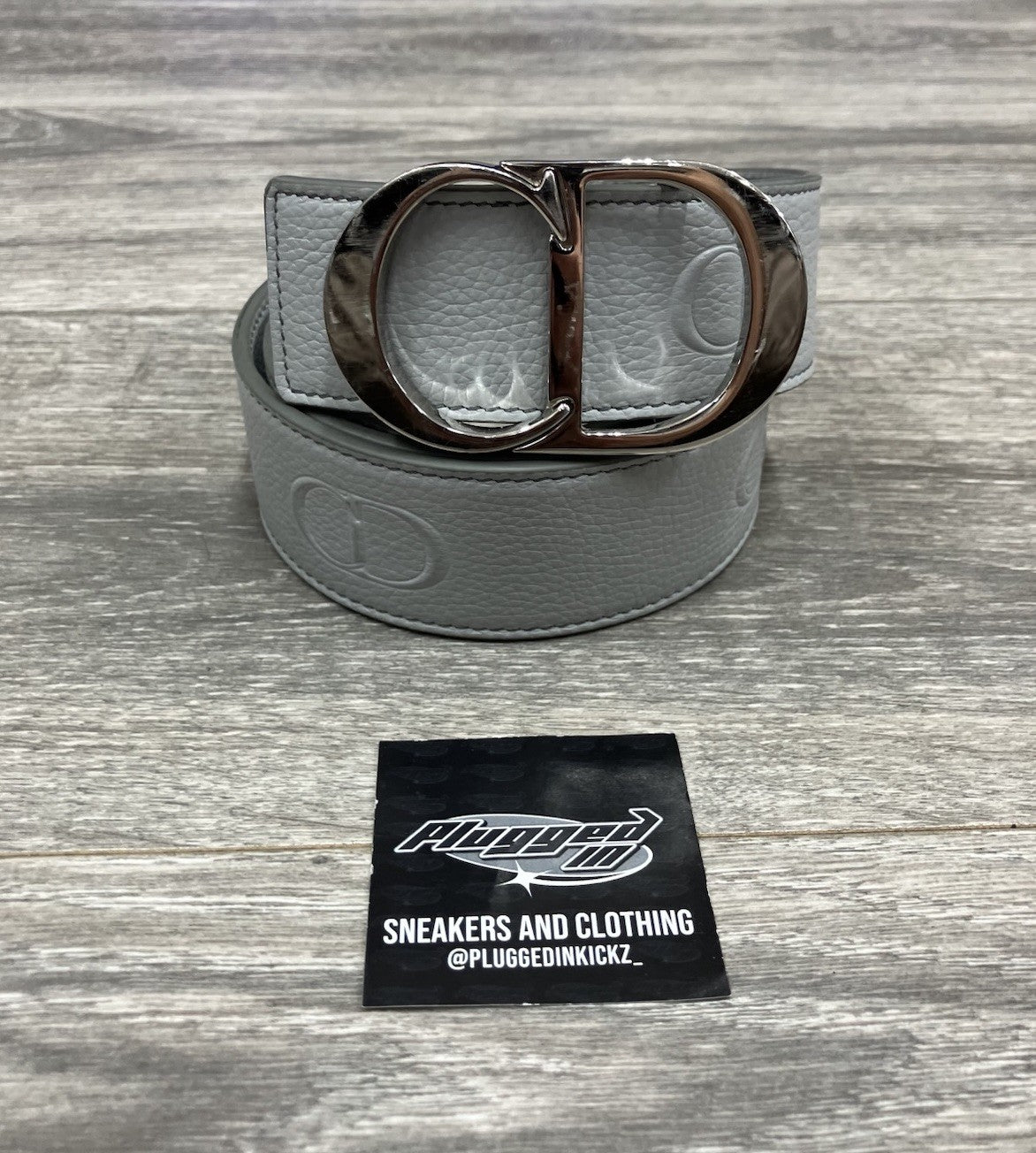 Size 90/36 - Dior CD Buckle Belt ' Leather Gray ' | GOOD CONDITION!