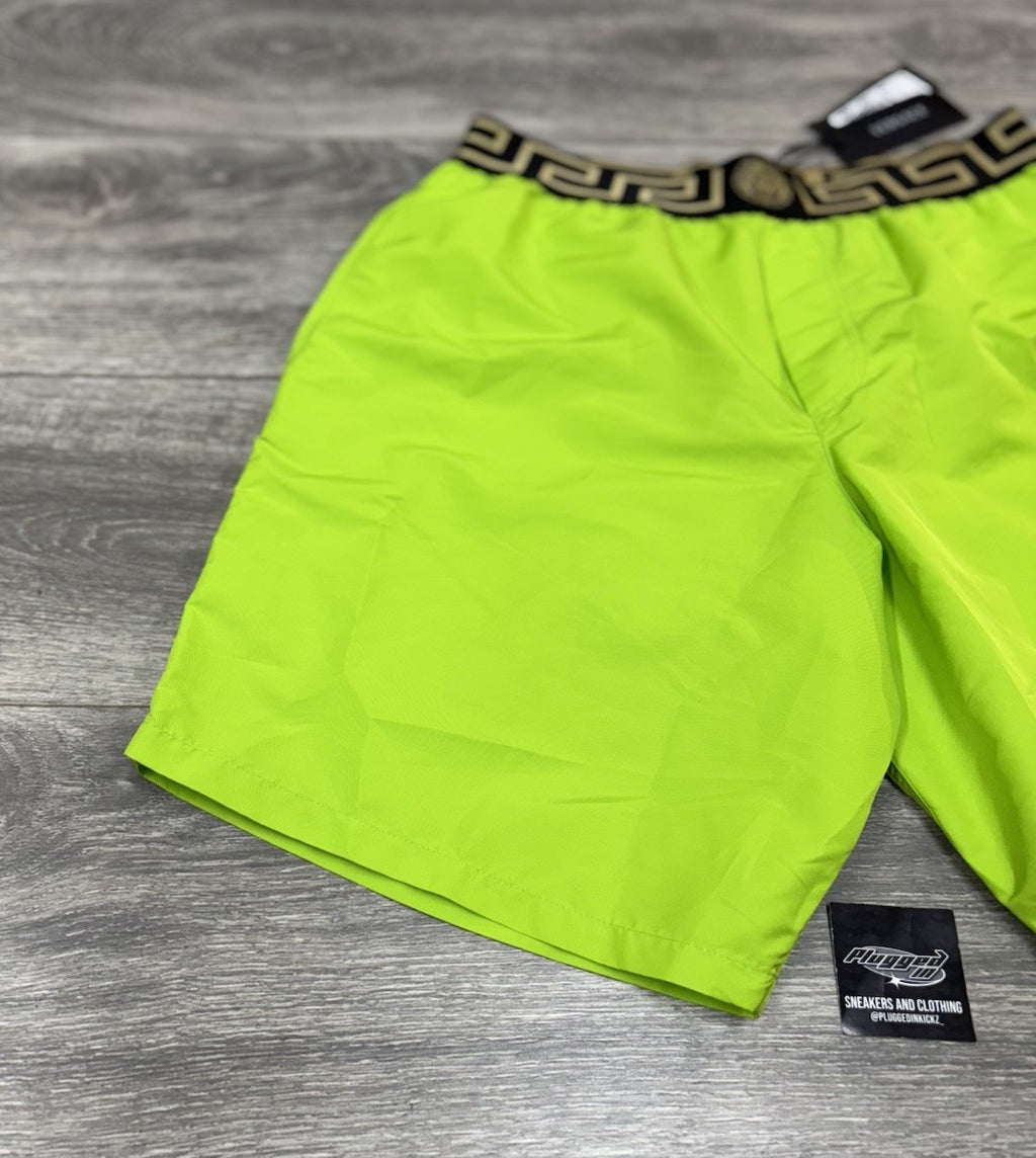 Size 4 - Versace Greca Border Boardshorts ' Green ' | NEW!