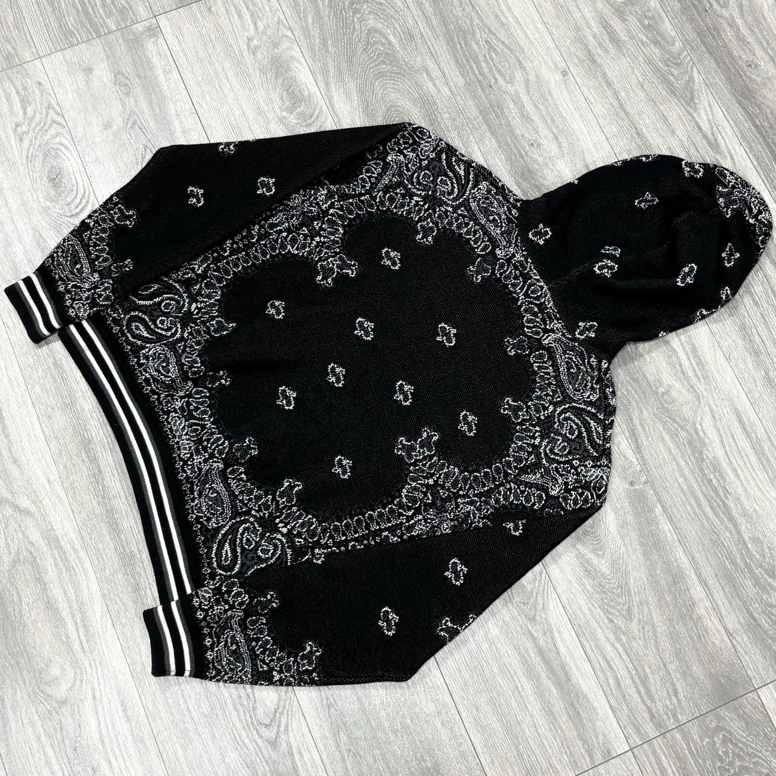 Size L - Amiri Bandana Basketball Hoodie ' Black ' | GREAT CONDITION!