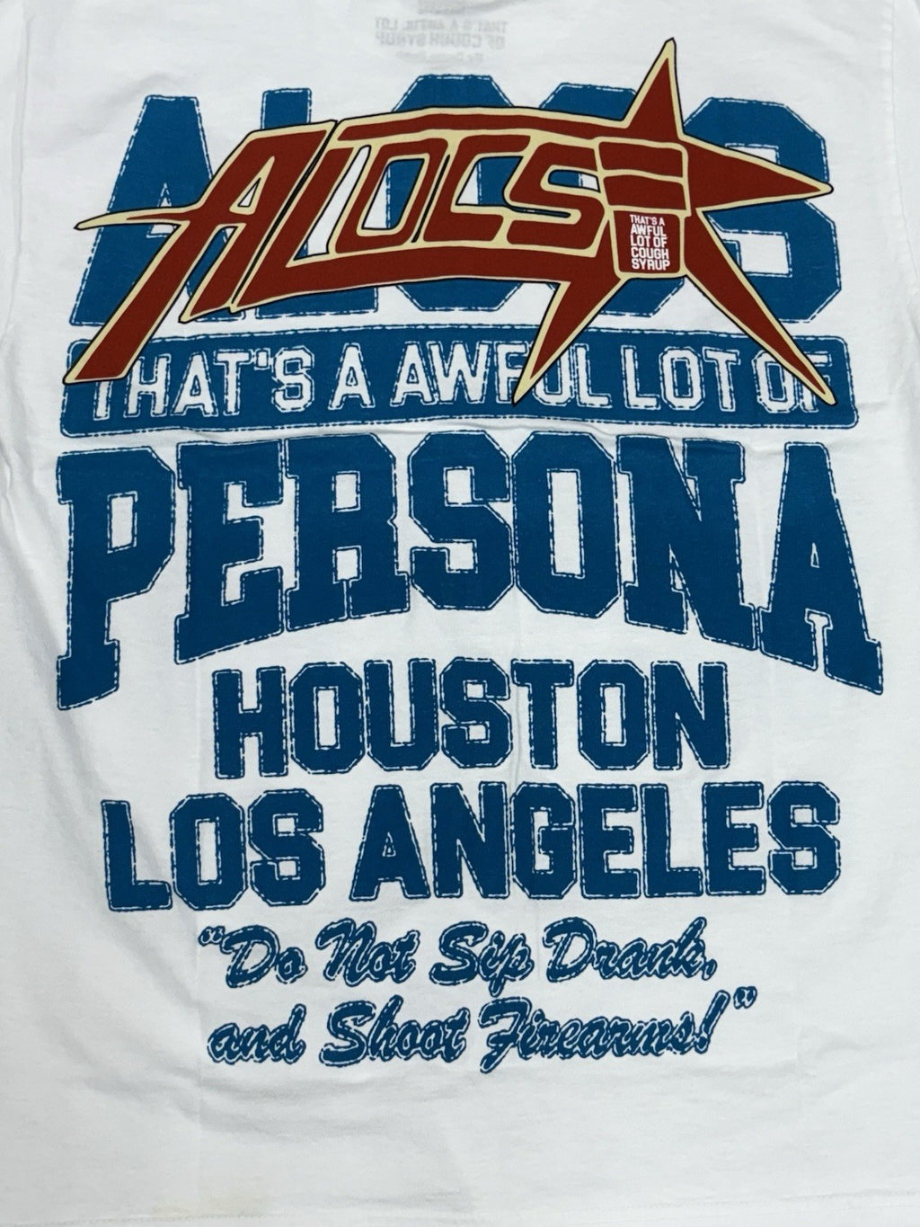 Size M - That’s A Awful Lot Of Cough Syrup X Persona T-Shirt ' White ' | NEW!