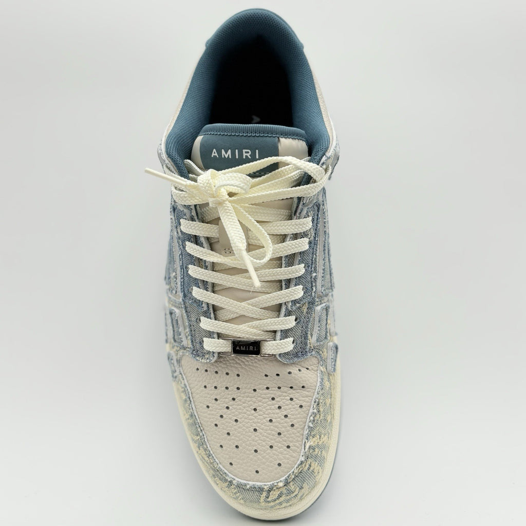 Size 42 (9 US) Amiri Skel Low Top ' Bandana Jacquard - Denim ' ONLY WORN ONCE!