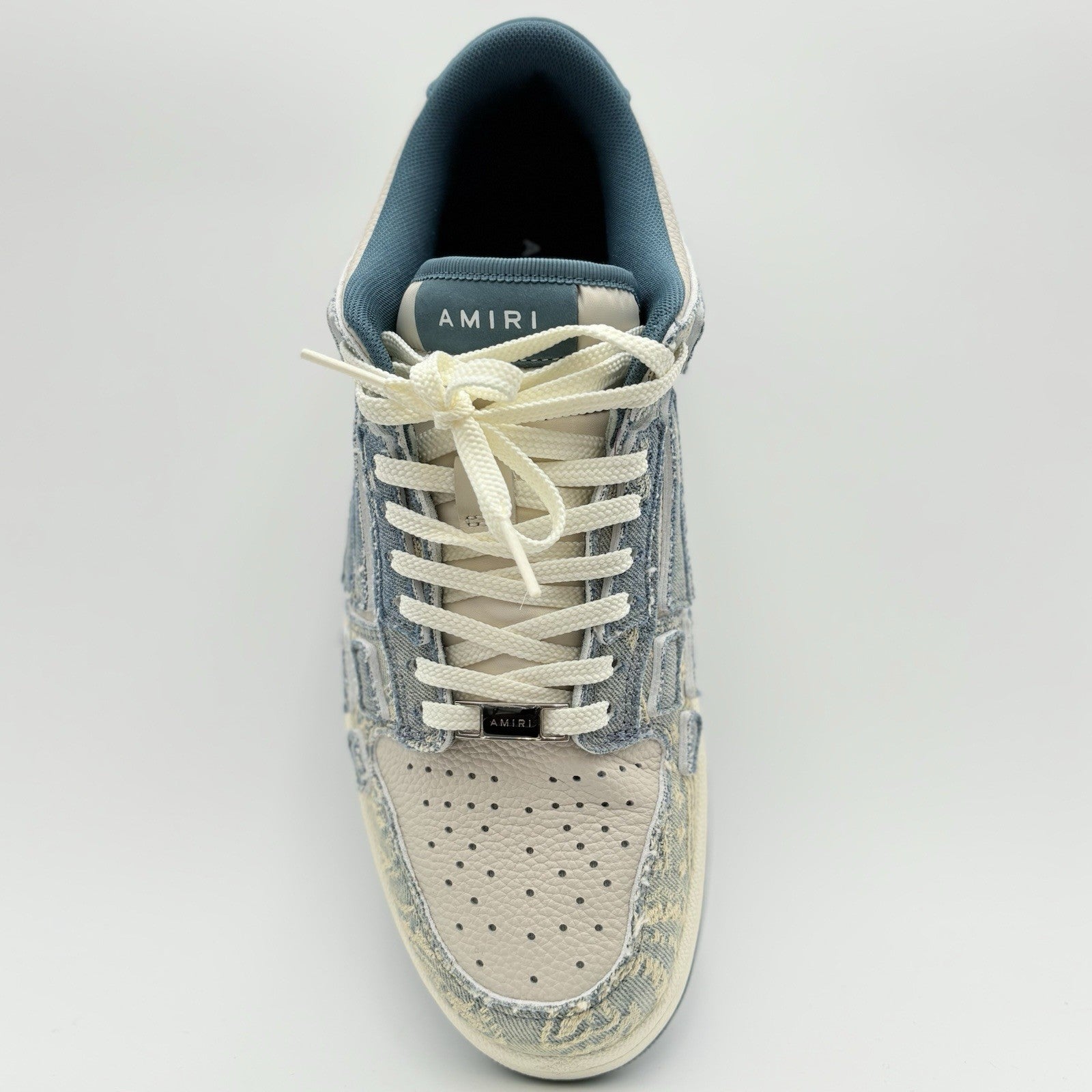Size 42 (9 US) Amiri Skel Low Top ' Bandana Jacquard - Denim ' ONLY WORN ONCE!