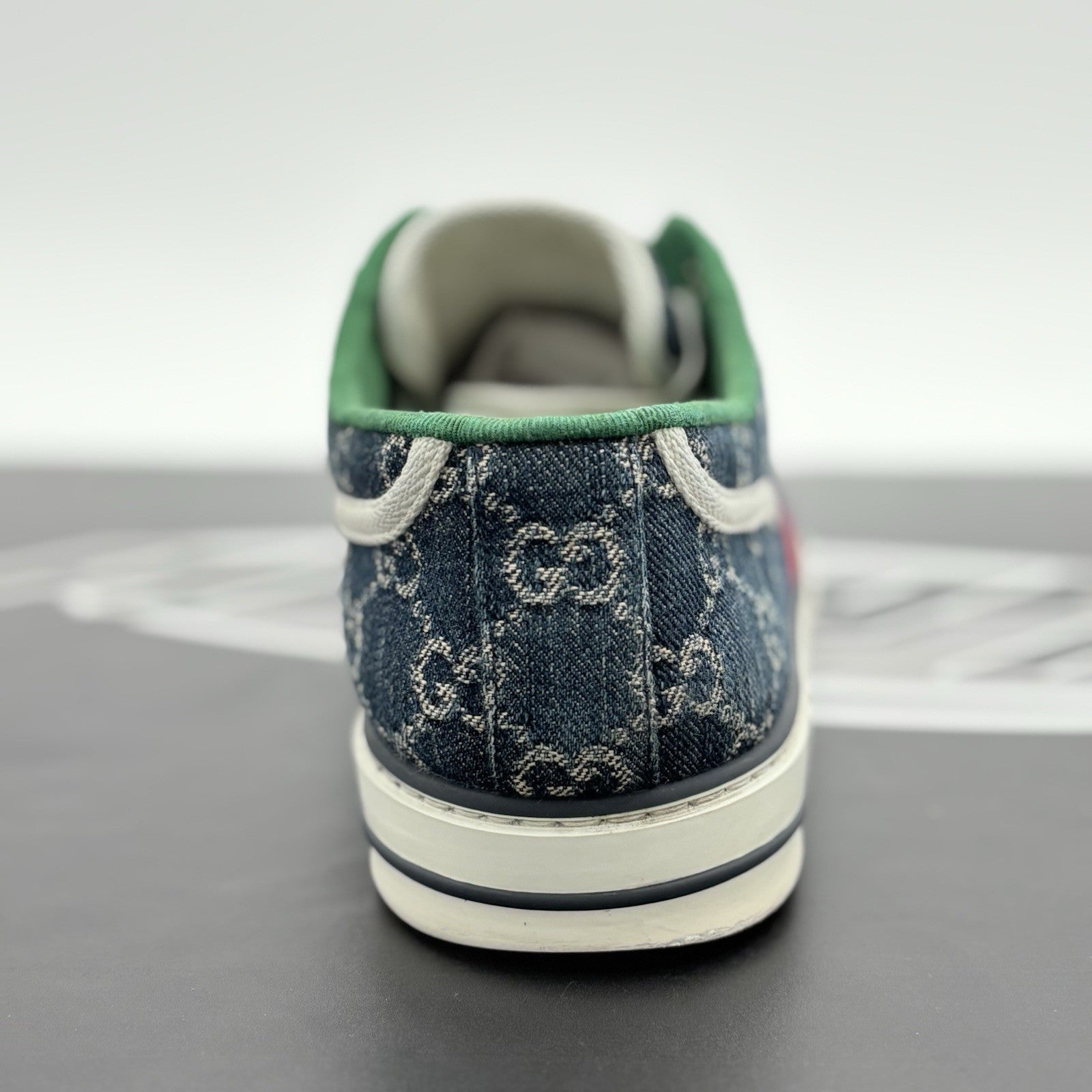 Size 11 G (11.5 US) - Gucci Tennis 1977 Denim GG Print Sneaker | GREAT CONDITION
