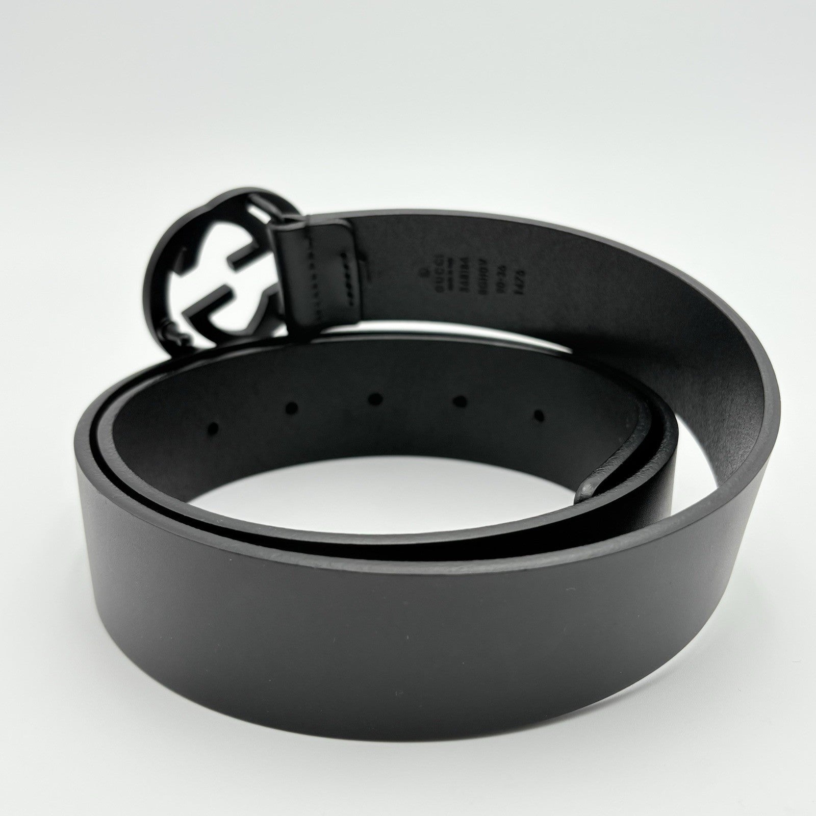 Gucci Belt GG Leather Interlocking Buckle ' Black ' | ONLY WORN 1-3x !