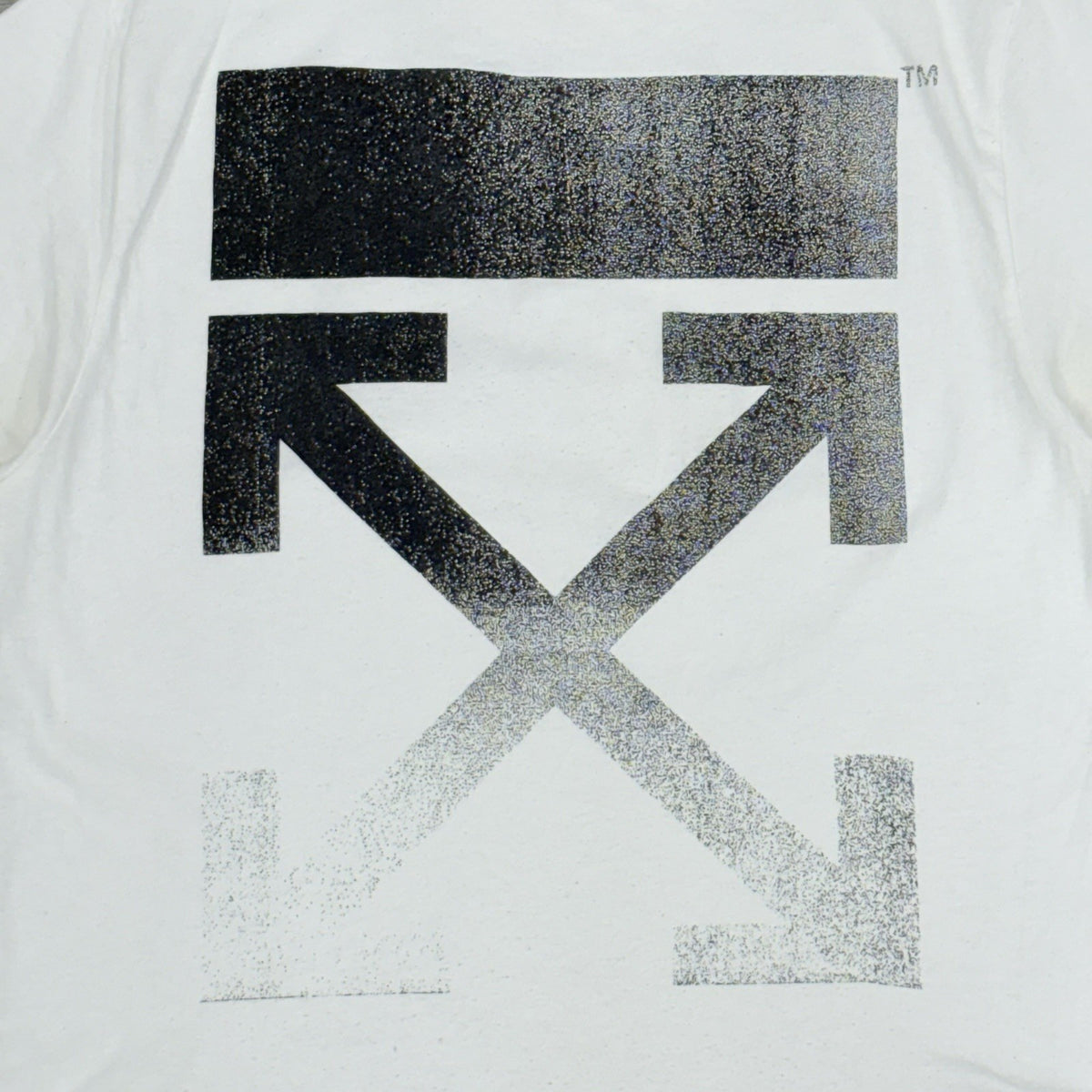 Off White Faded Arrow Shirt Sleeve T-Shirt White Black — photo 4