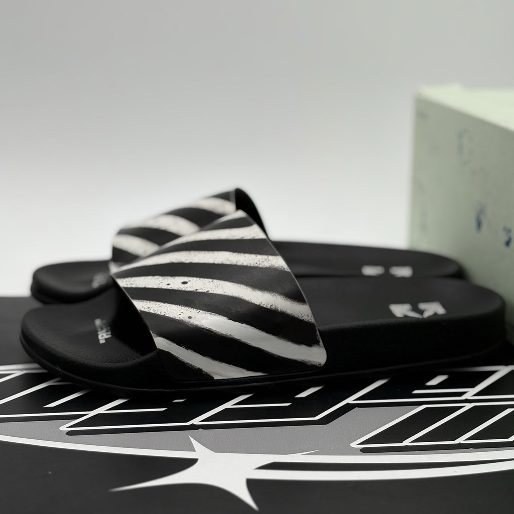 Size 42 (9 US) - Off White Black And White Slides | GOOD CONDITION!