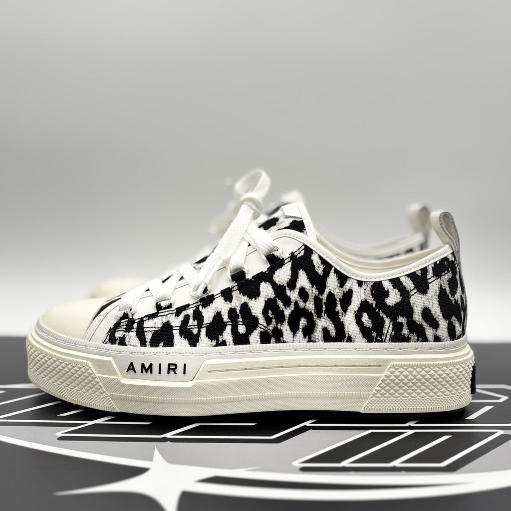 Size 43 (10US) Amiri Court Low ' White Leopard ' | Excellent!