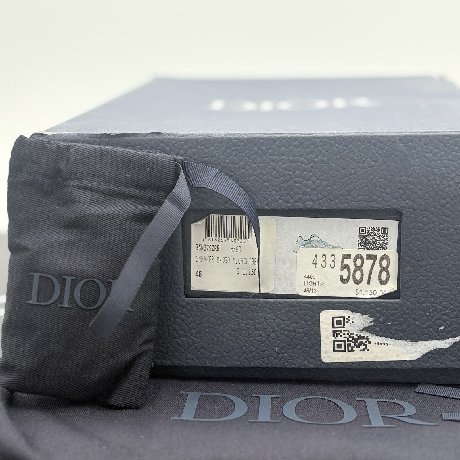 Size 46 (13 US) - Dior B30 Reflective Sneaker ' Blue Grey White ' | SUPER CLEAN!