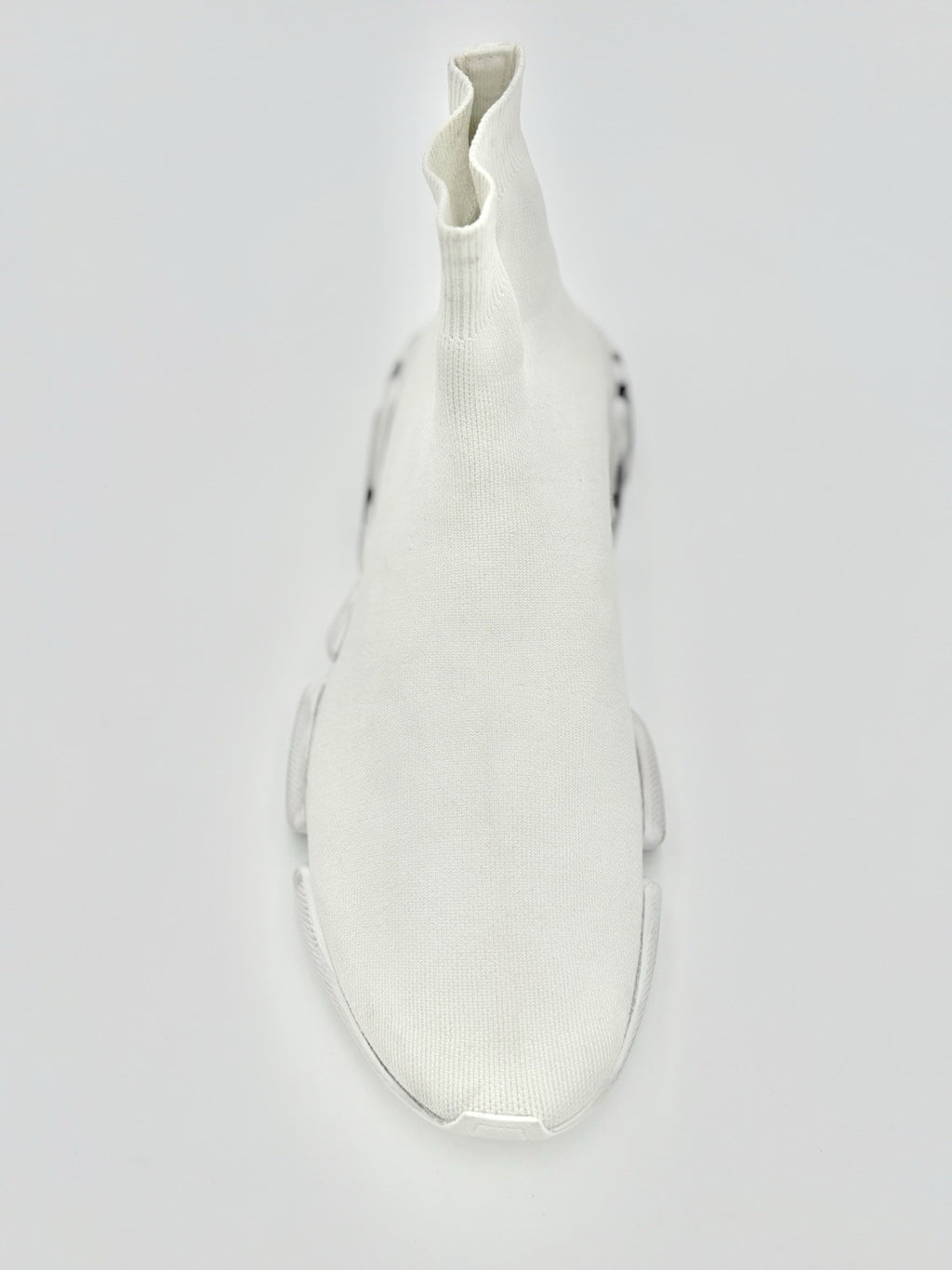 Size 46 (13 US) - Balenciaga Speed 2.0 Graffiti Recycled Knit ' White ' | NEW!
