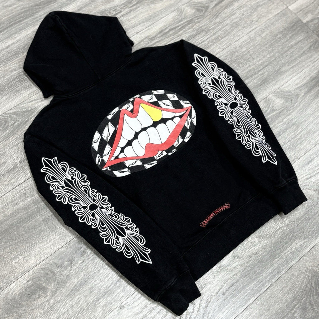 Size Small - Chrome Hearts x Matty Boy Flower Chomper Hoodie ' Black ' | CLEAN!