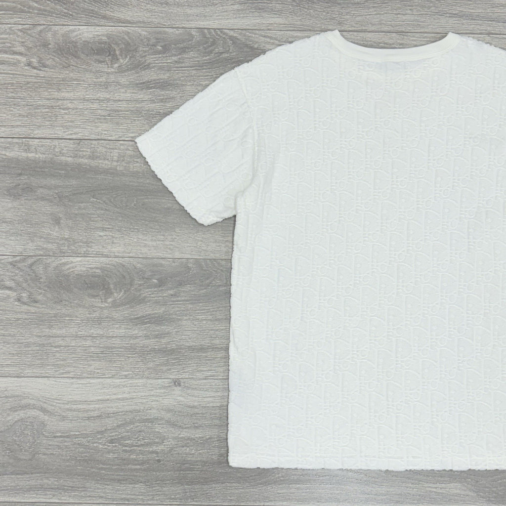 Size XS - Dior Oblique Relaxed Fit Terry Cotton Jacquard T-Shirt ' Off White '