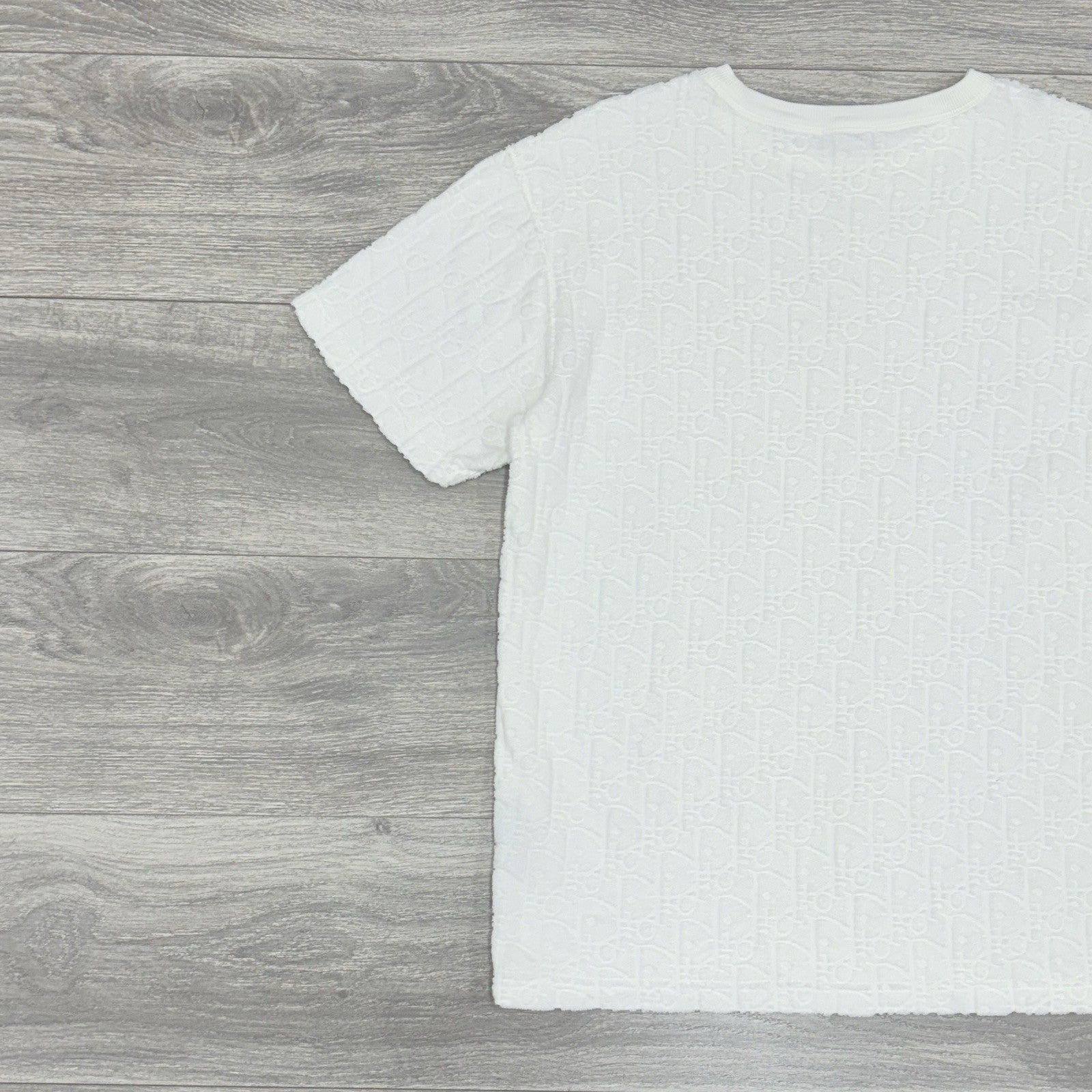 Size XS - Dior Oblique Relaxed Fit Terry Cotton Jacquard T-Shirt ' Off White '