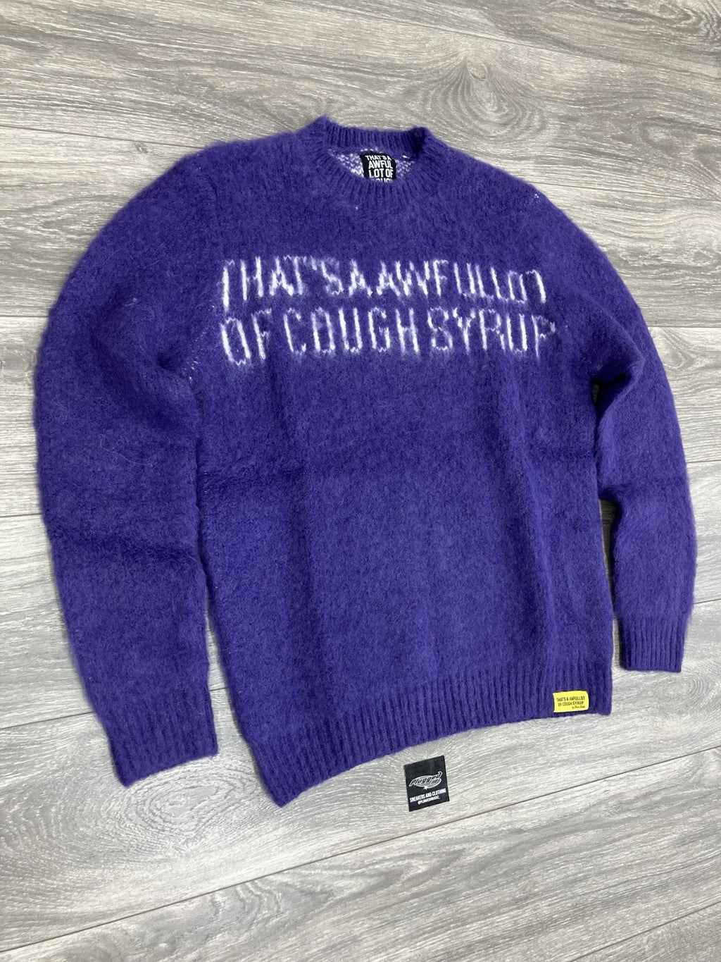 Size XL - That’s A Awful Lot Of Cough Syrup Mohair Sweater  ' Purple ' | NEW!