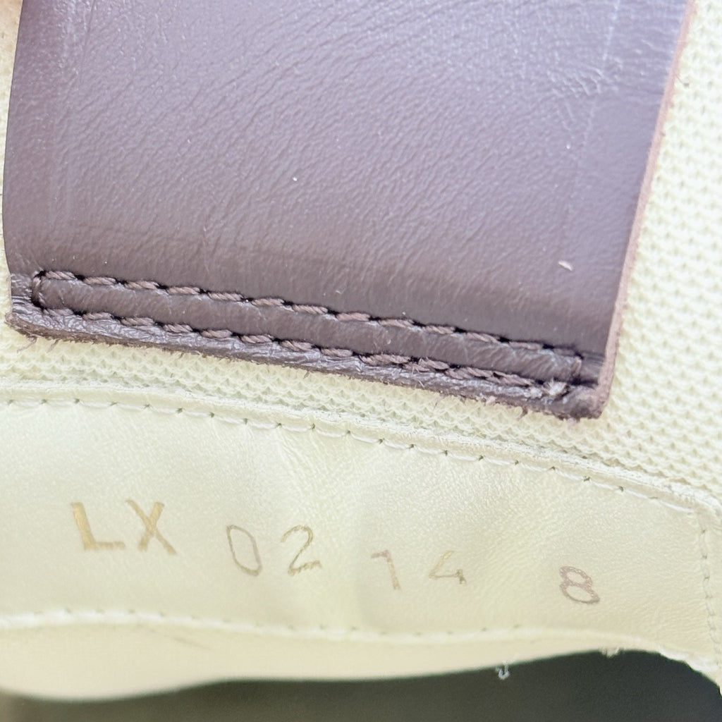 Size 8 LV (9-9.5 US) - Louis Vuitton Trainer ' White Mocha ' | GOOD CONDITION!