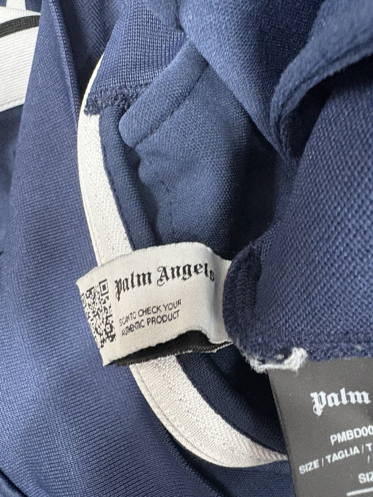 Size Large - Palm Angels Classic Track Jacket ' Navy Blue White ' | GREAT COND!