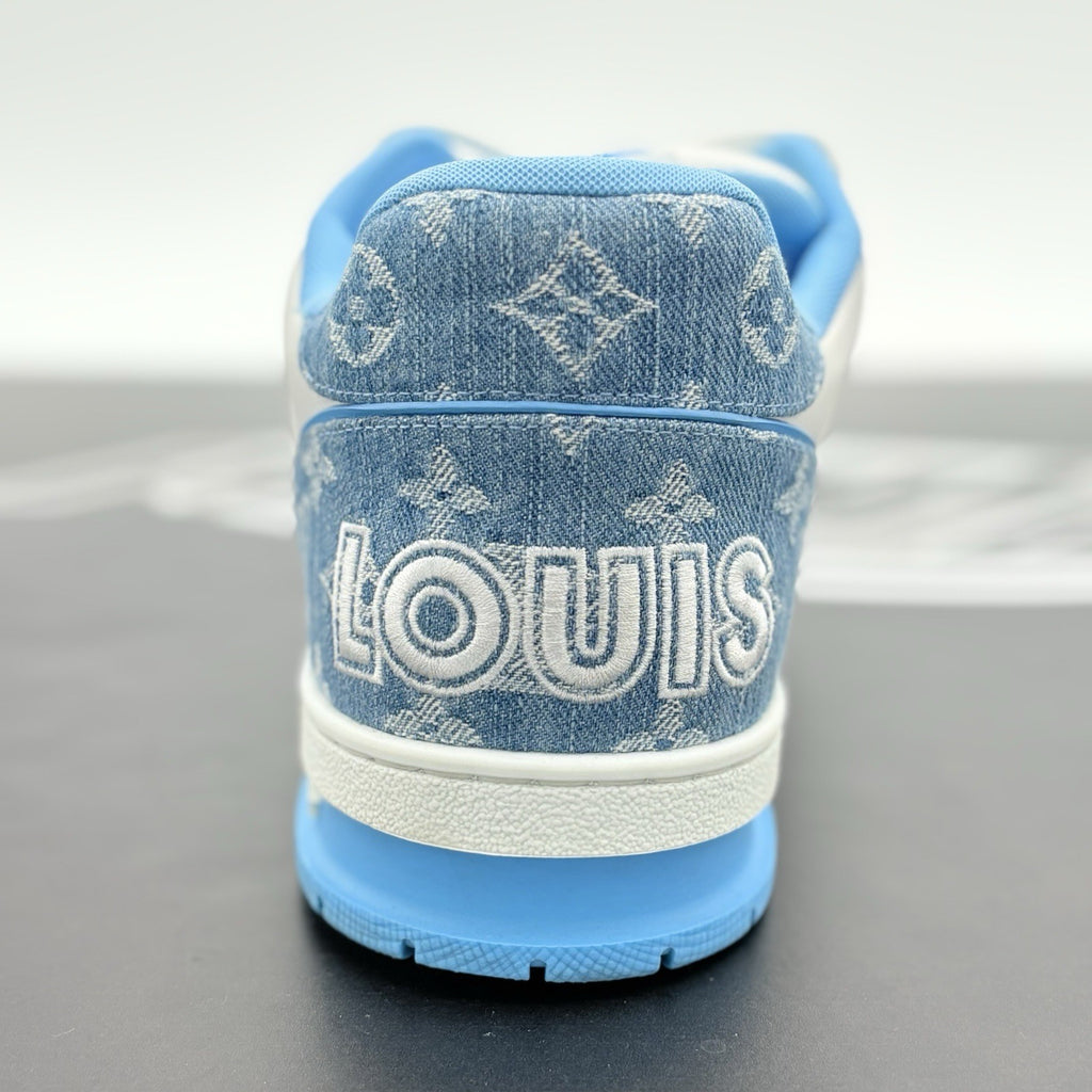 Size 10 LV (11-11.5 US) Louis Vuitton Strap Trainer ' Blue ' | SUPER CLEAN!