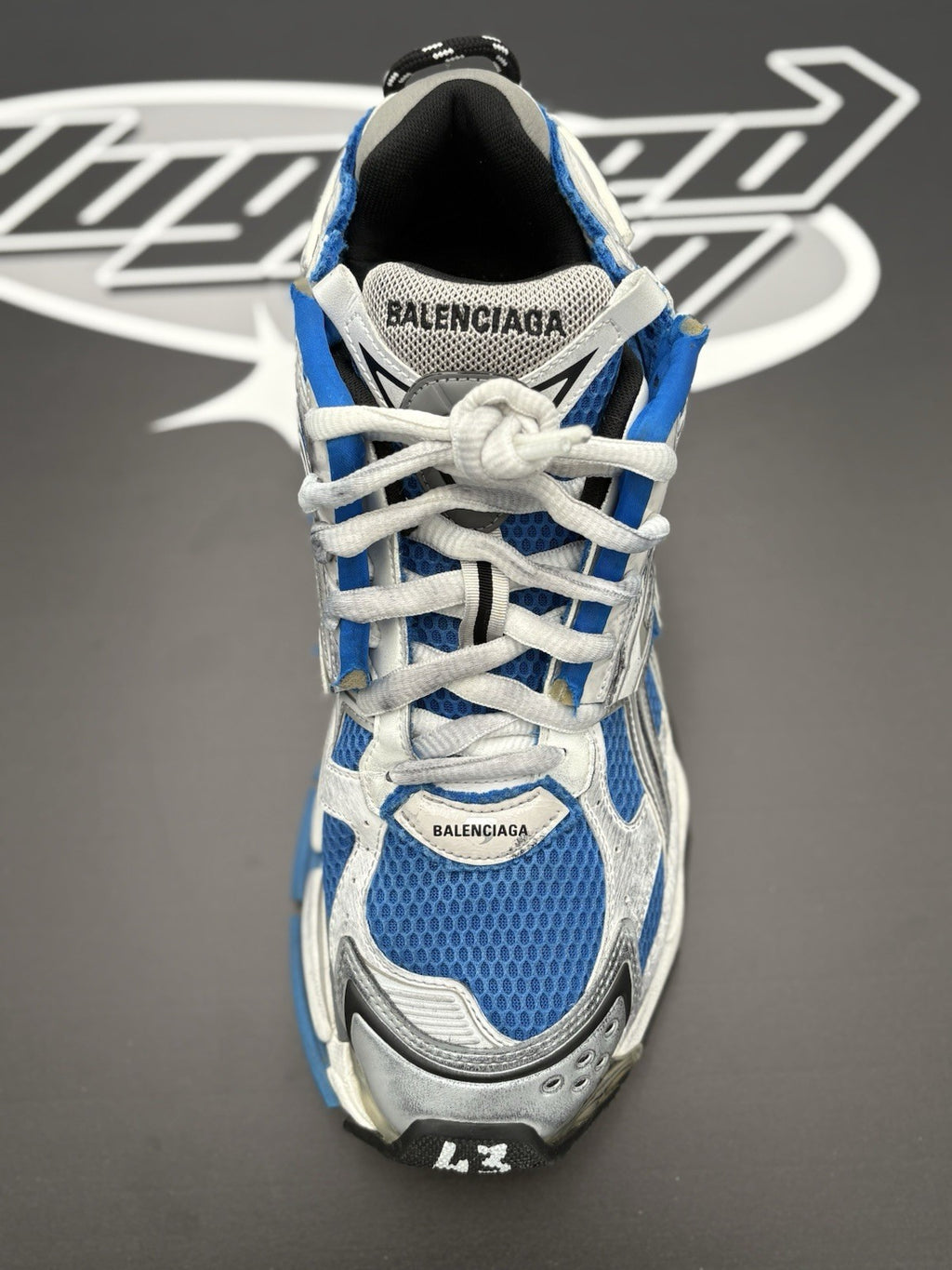 Size 43 (10 US) - Balenciaga Runner ' White, Blue ' | ONLY WORN 3x