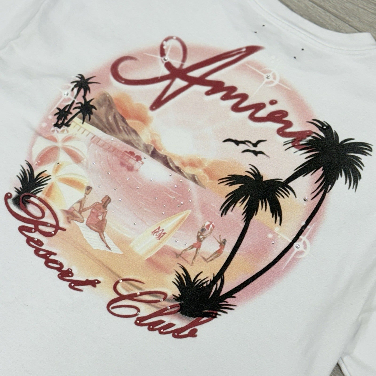 Size M - Amiri Airbrush Cotton T-Shirt ' White ' | GREAT CONDITION!